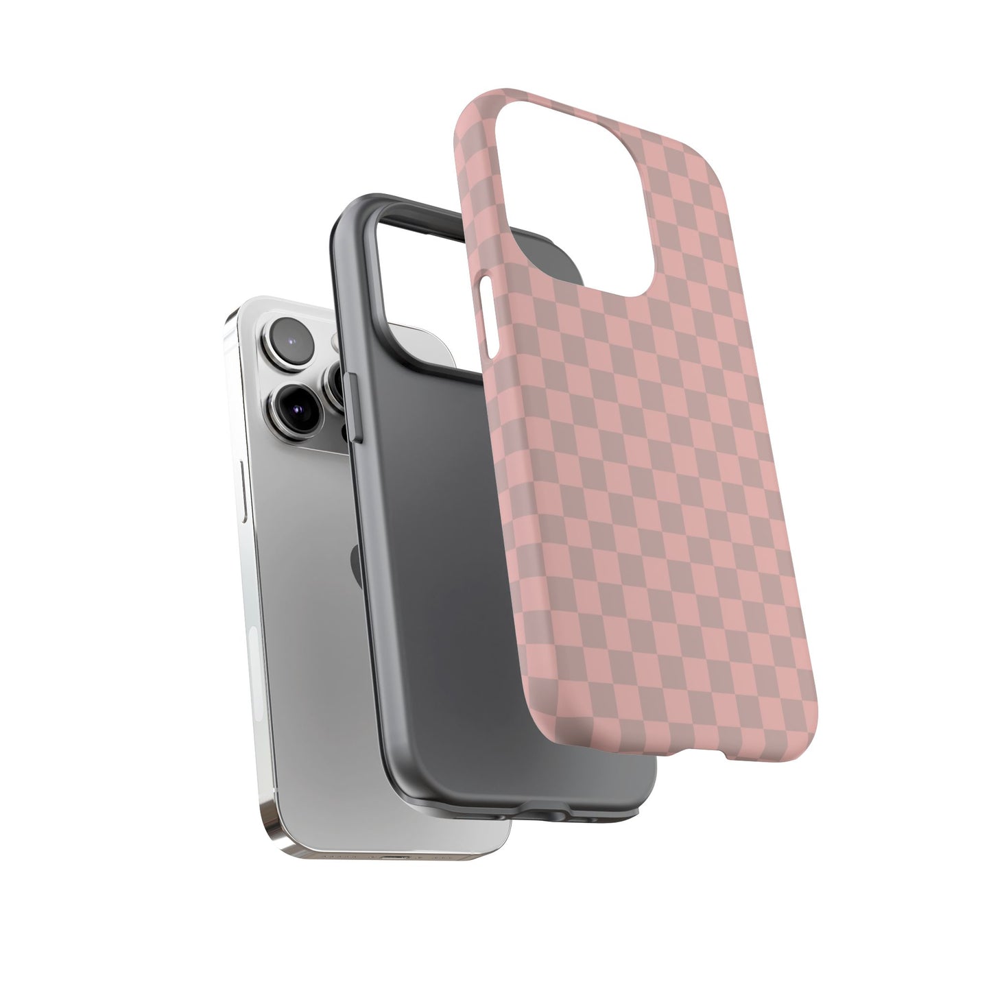 Pink Tan Checkerboard Checkered IPhone Tough Case