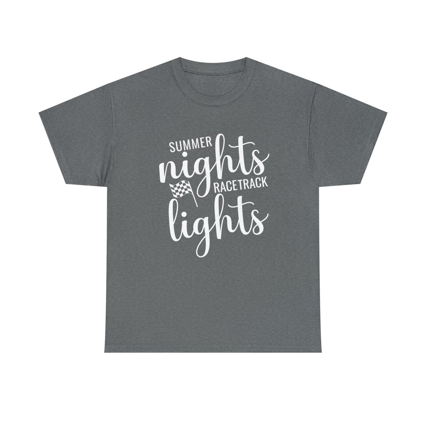 Summer Nights Racetrack Lights Heavy Cotton Tee