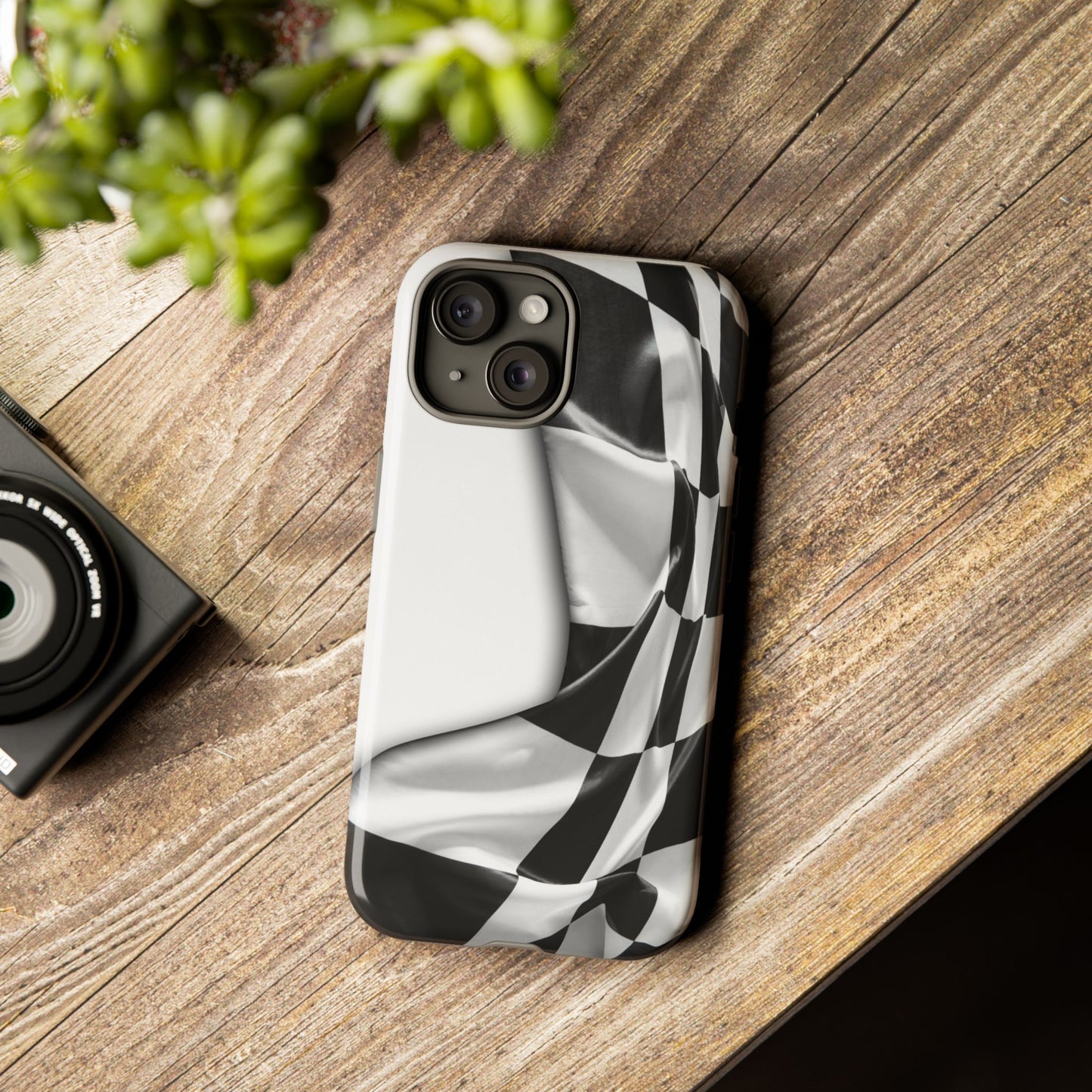 Racing Flag IPhone Case, Checkered Design Race Fans Tough Case
