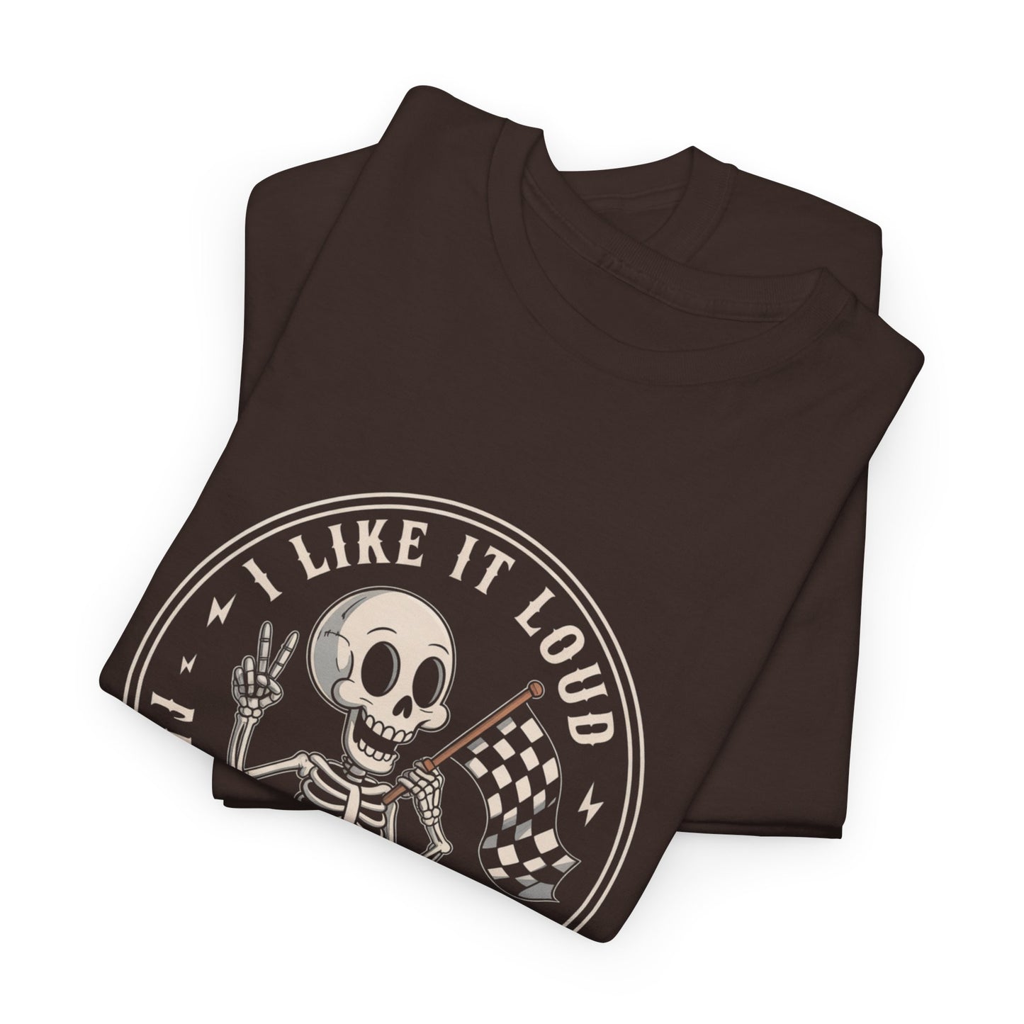 Loud and Proud Skeleton Tee - Dirt Track Racing T-Shirt