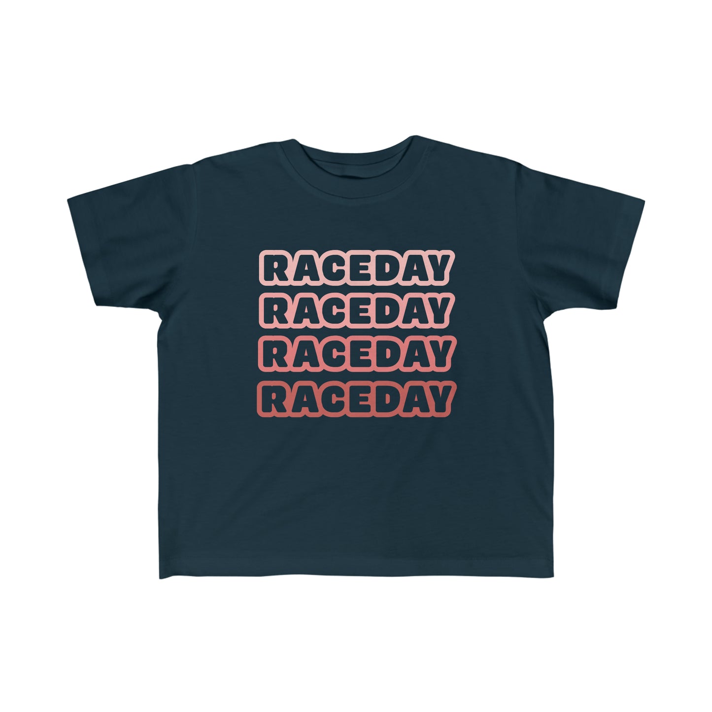 Raceday Stacked Pink Text Toddler's Fine Jersey Tee