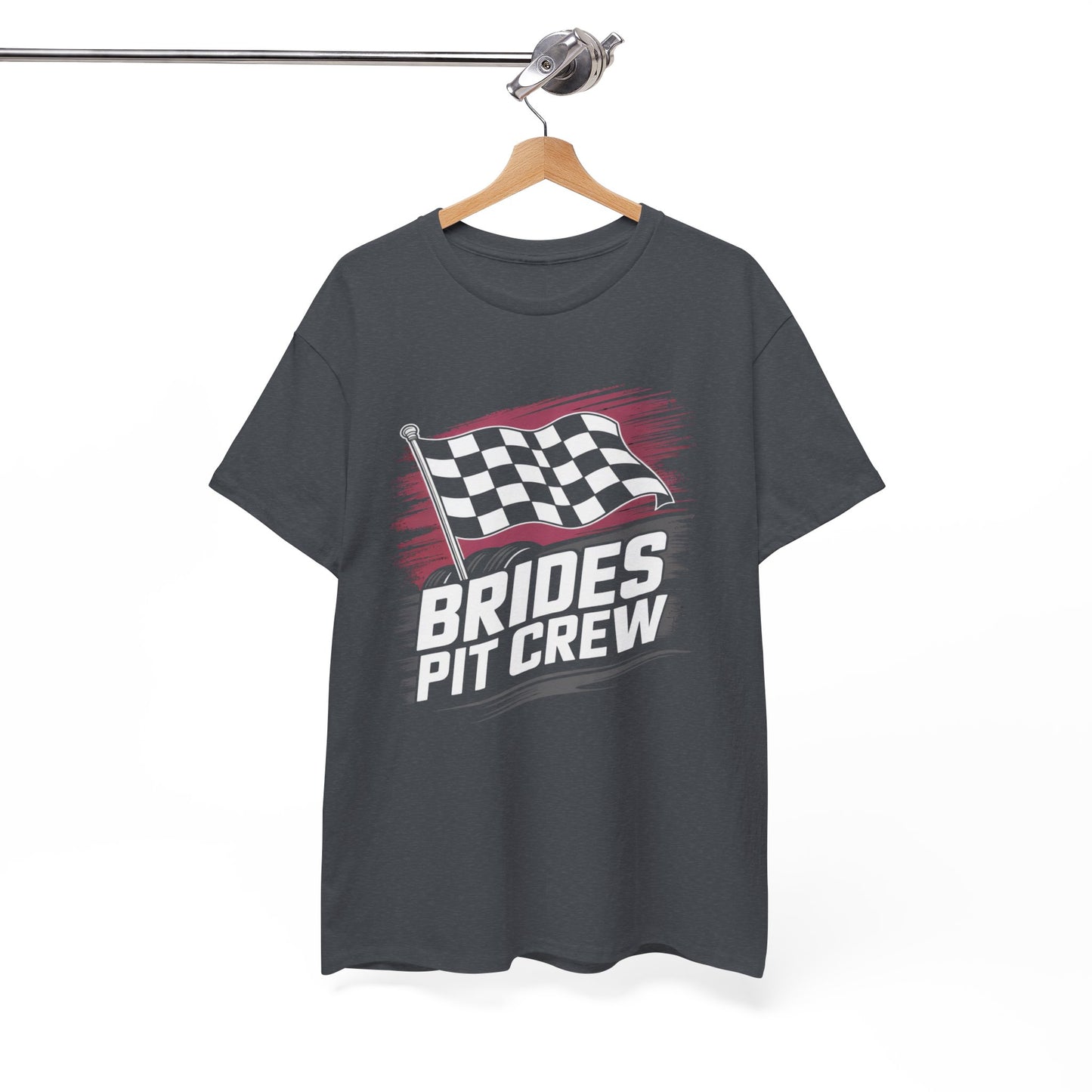 Brides Pit Crew Tee - Fun Wedding Shirt, Bridal Party Gift, Race Themed Apparel, Unisex Heavy Cotton Tee, Bachelorette Party Outfit