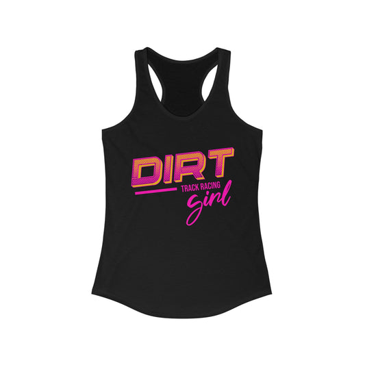 Dirt Track Racing Girl Racerback Tank Top
