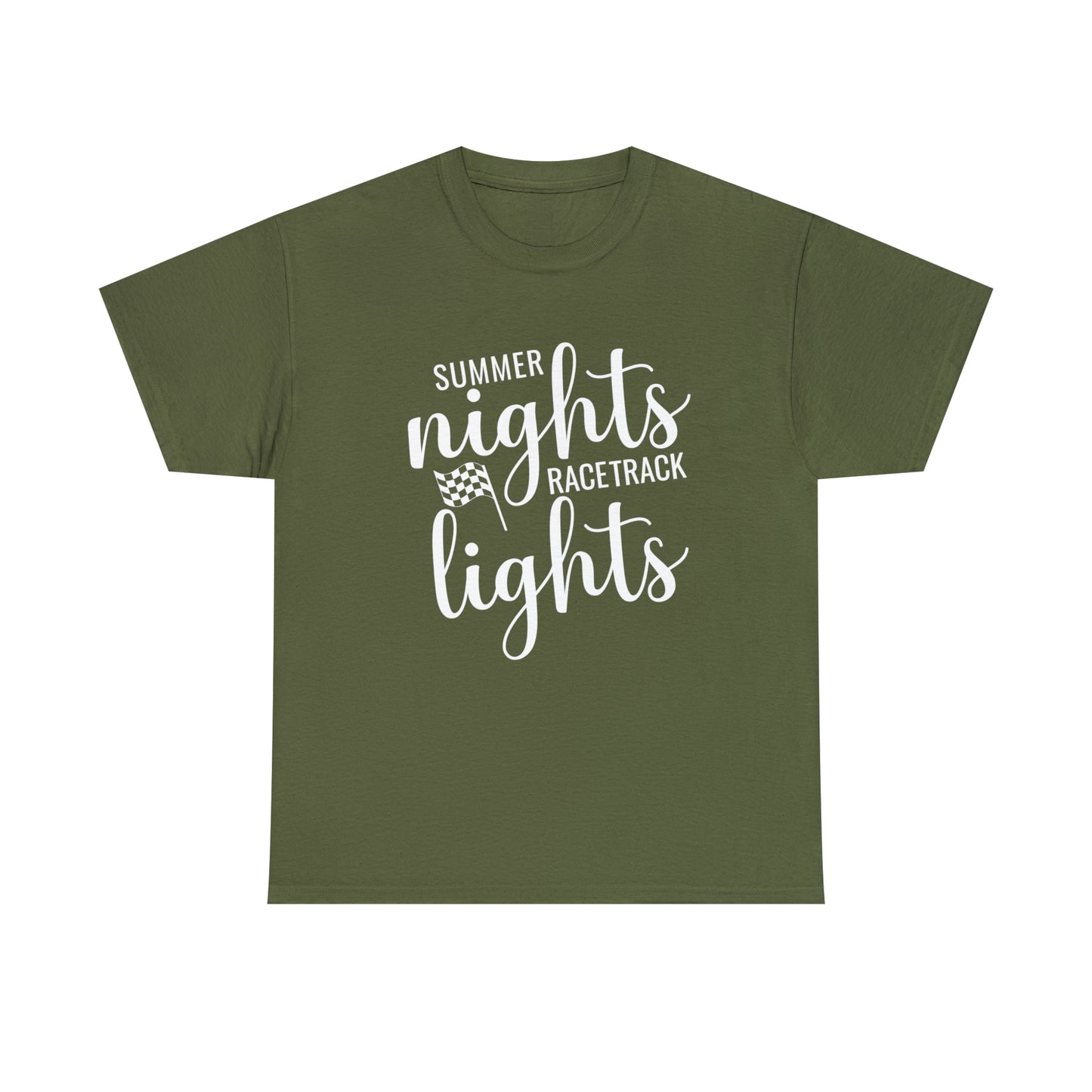 Summer Nights Racetrack Lights Heavy Cotton Tee