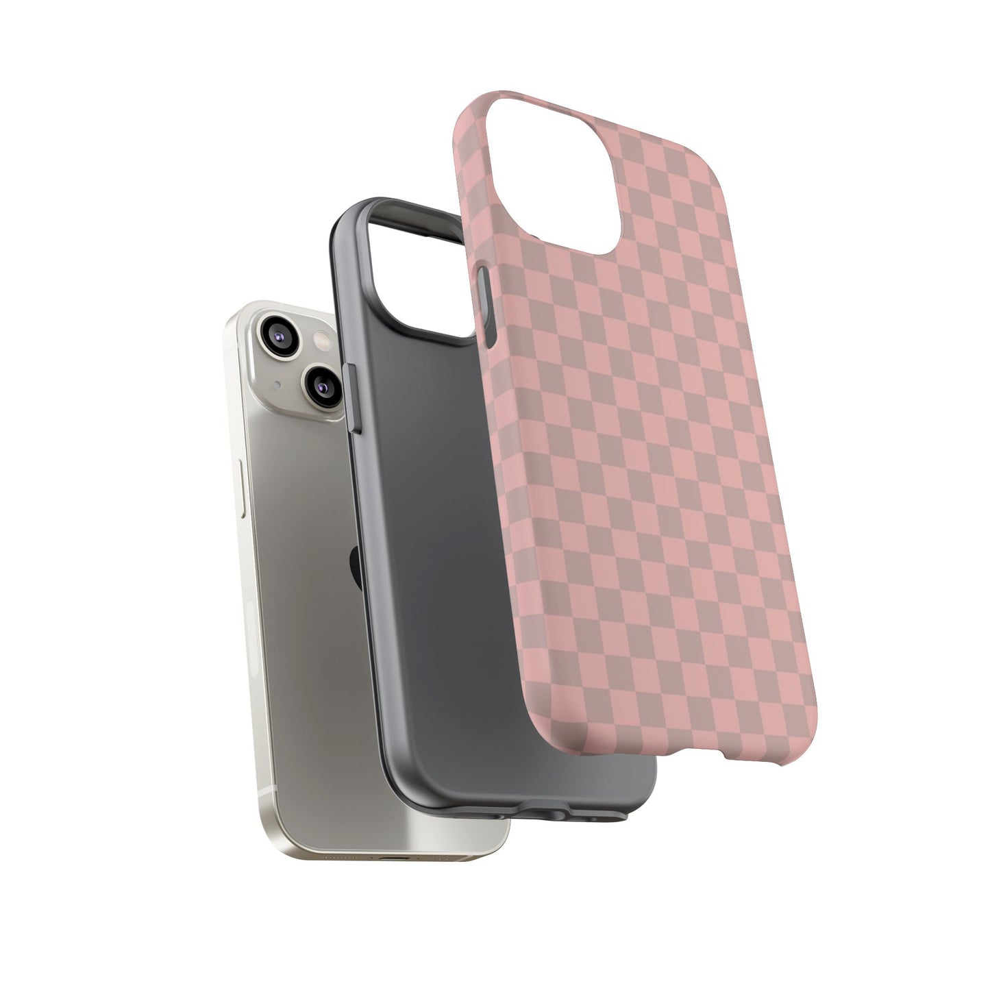 Pink Tan Checkerboard Checkered IPhone Tough Case