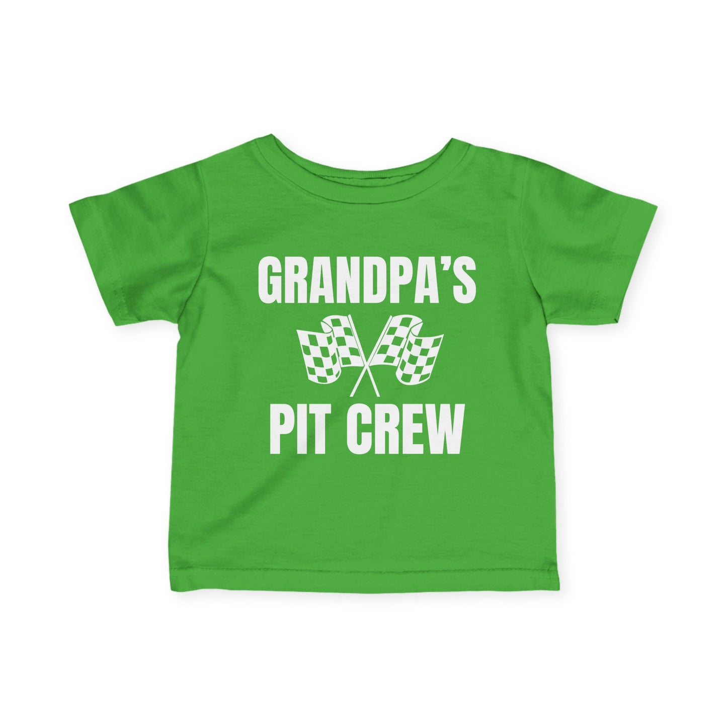 Grandpa's Pit Crew Infant Fine Jersey Tee