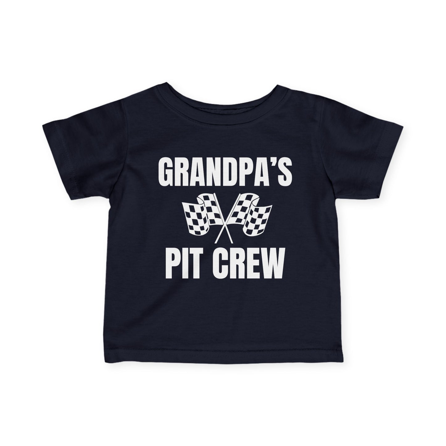 Grandpa's Pit Crew Infant Fine Jersey Tee