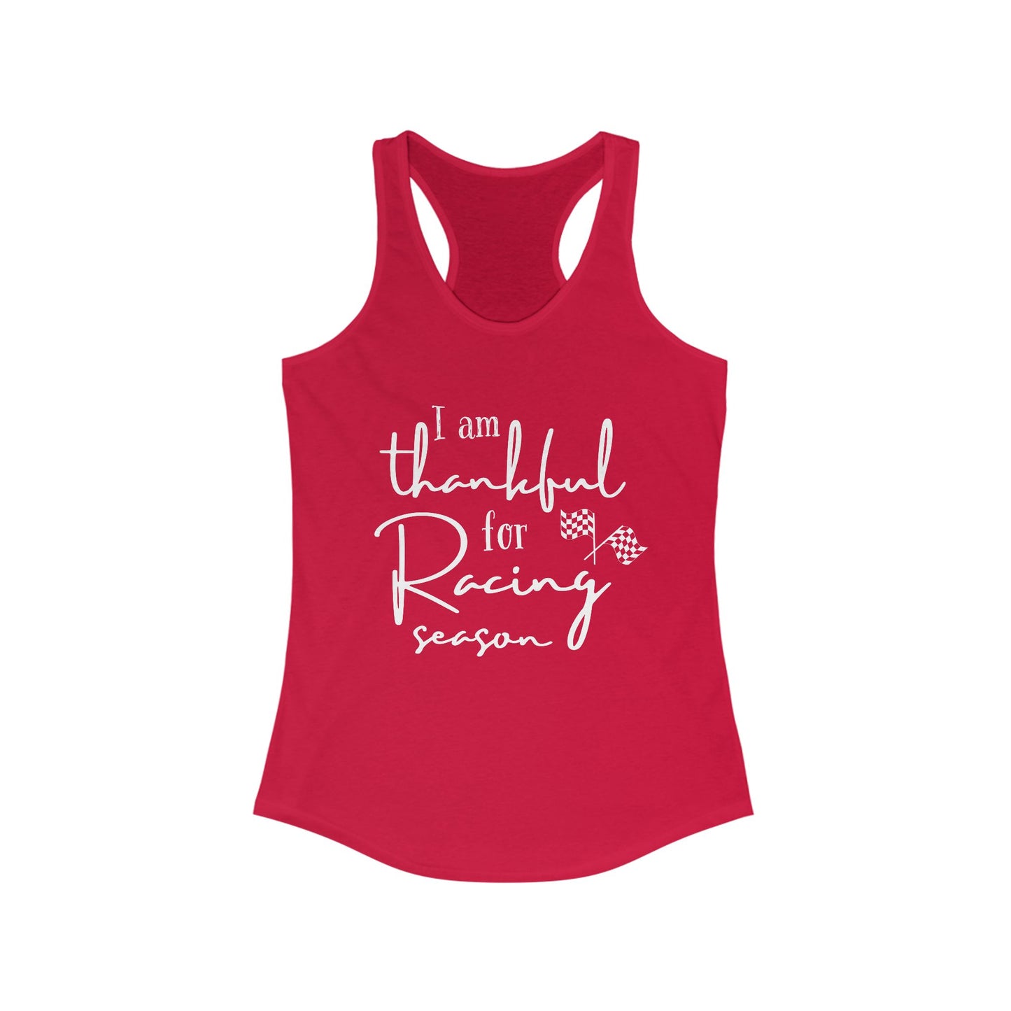 I'm Thankful For Racing Season Racerback Tank Top