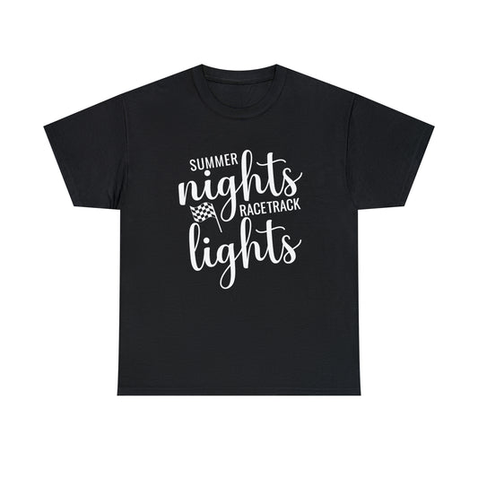 Summer Nights Racetrack Lights Heavy Cotton Tee