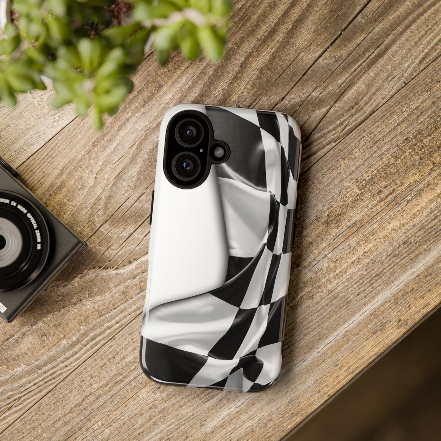 Racing Flag IPhone Case, Checkered Design Race Fans Tough Case