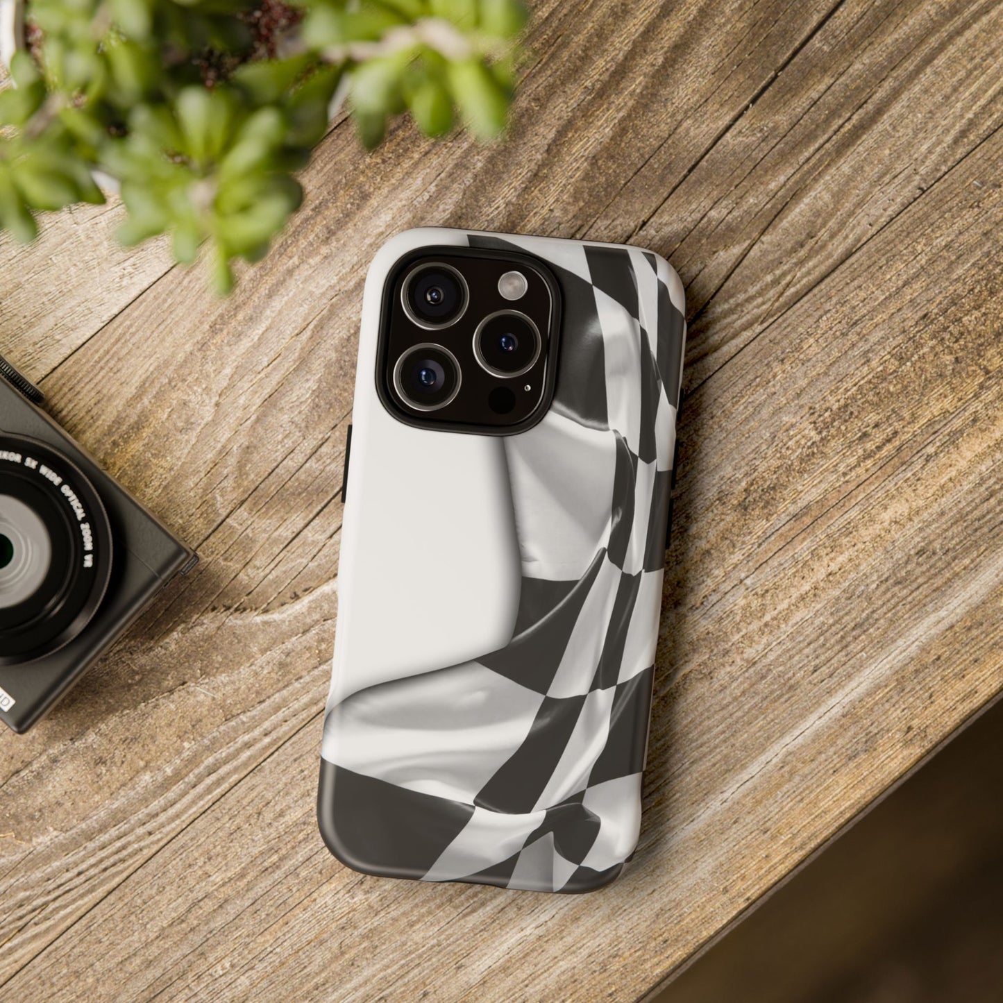 Racing Flag IPhone Case, Checkered Design Race Fans Tough Case