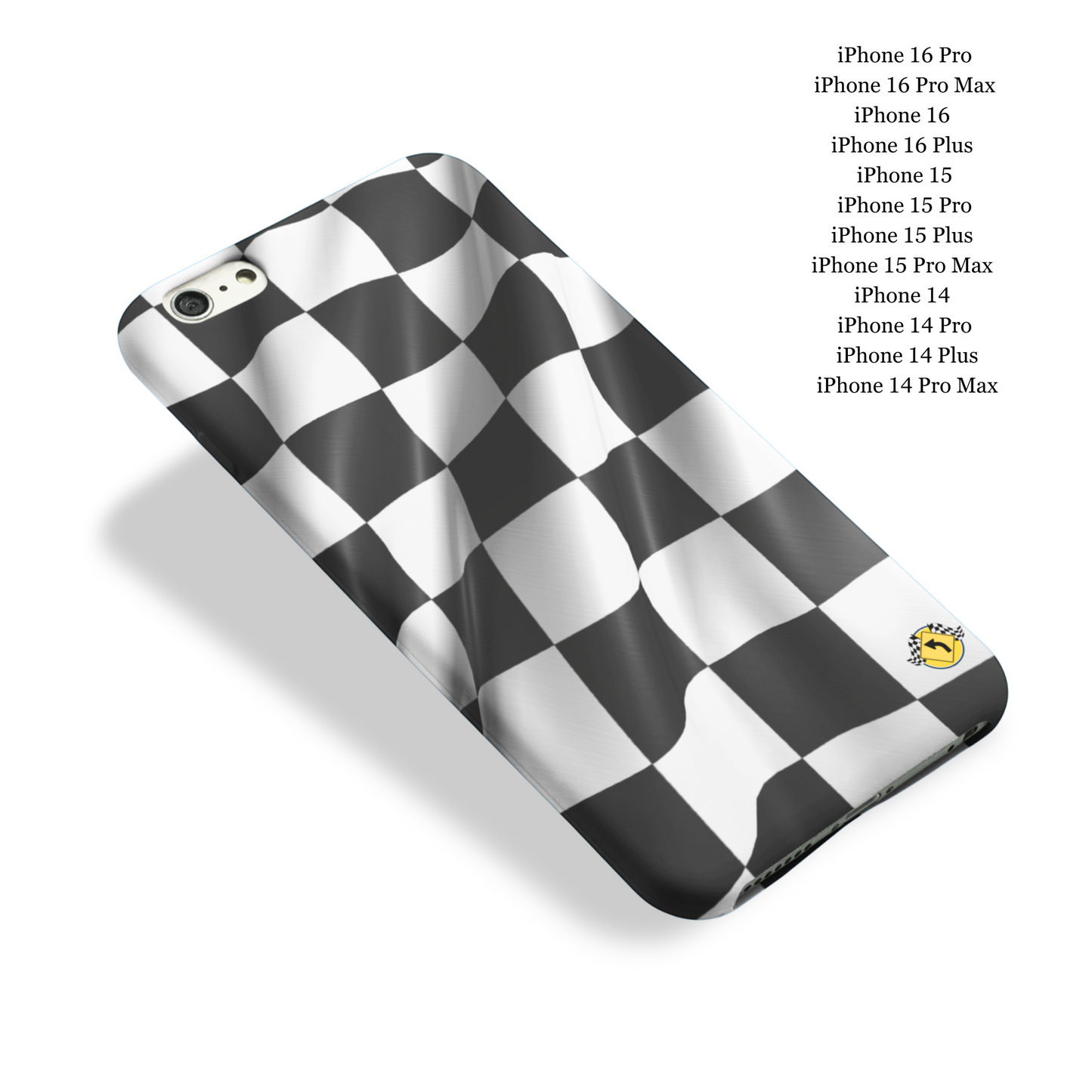 Racing Checkered Magnetic Phone Case, Durable, Impact Resistant Phone Cover