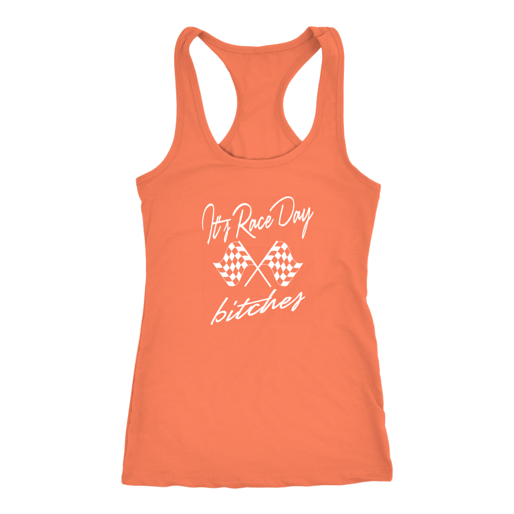 It's Raceday Bitches Racerback Tank Top - Turn Left T-Shirts Racewear