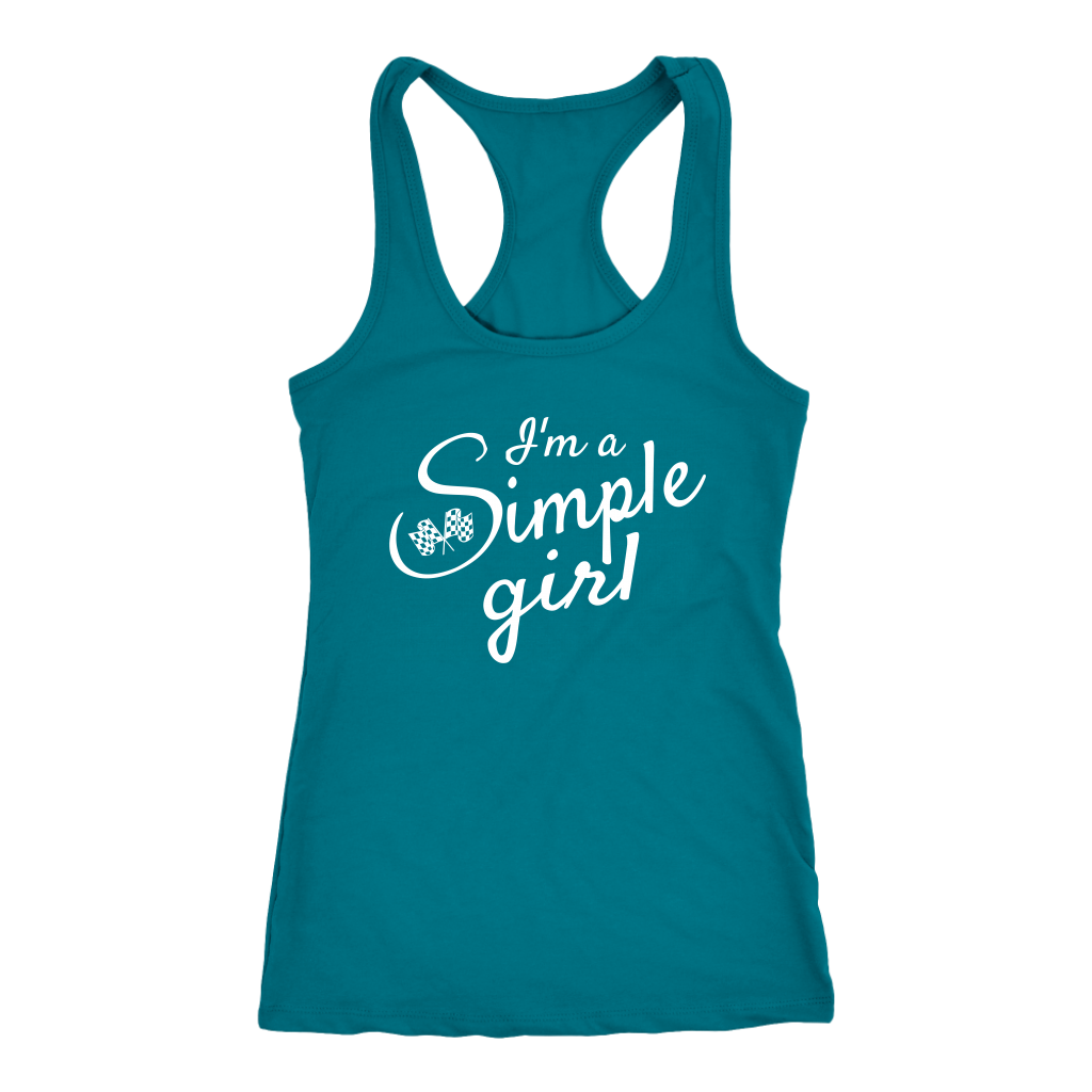 I'm A Simple Girl Tank Top - Turn Left T-Shirts Racewear