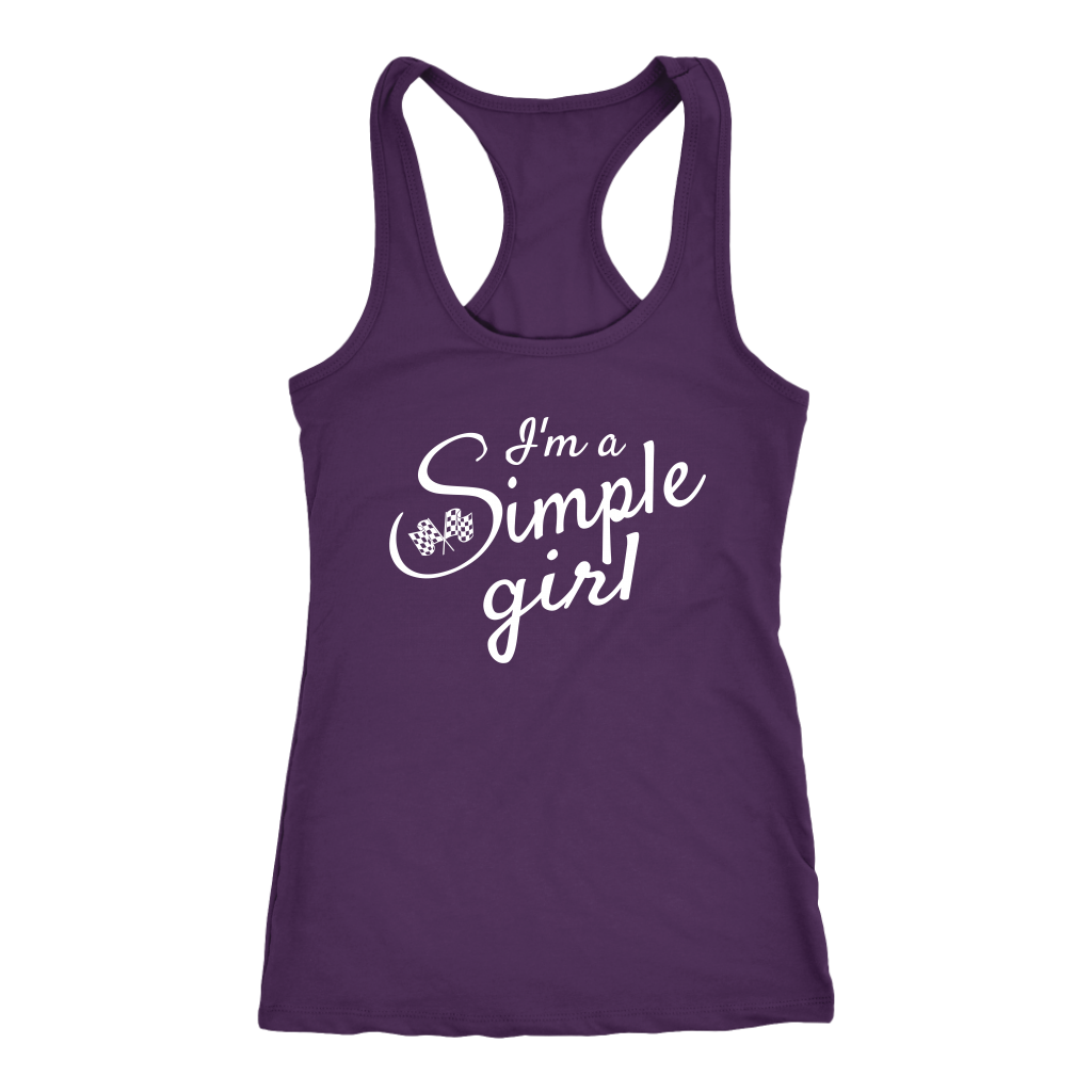 I'm A Simple Girl Tank Top - Turn Left T-Shirts Racewear