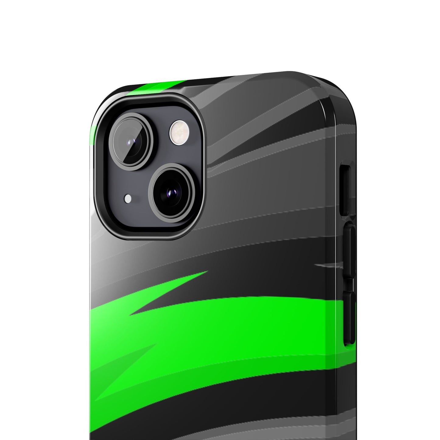 Racing Graphic Green/Black/Gray Tough Phone Cases