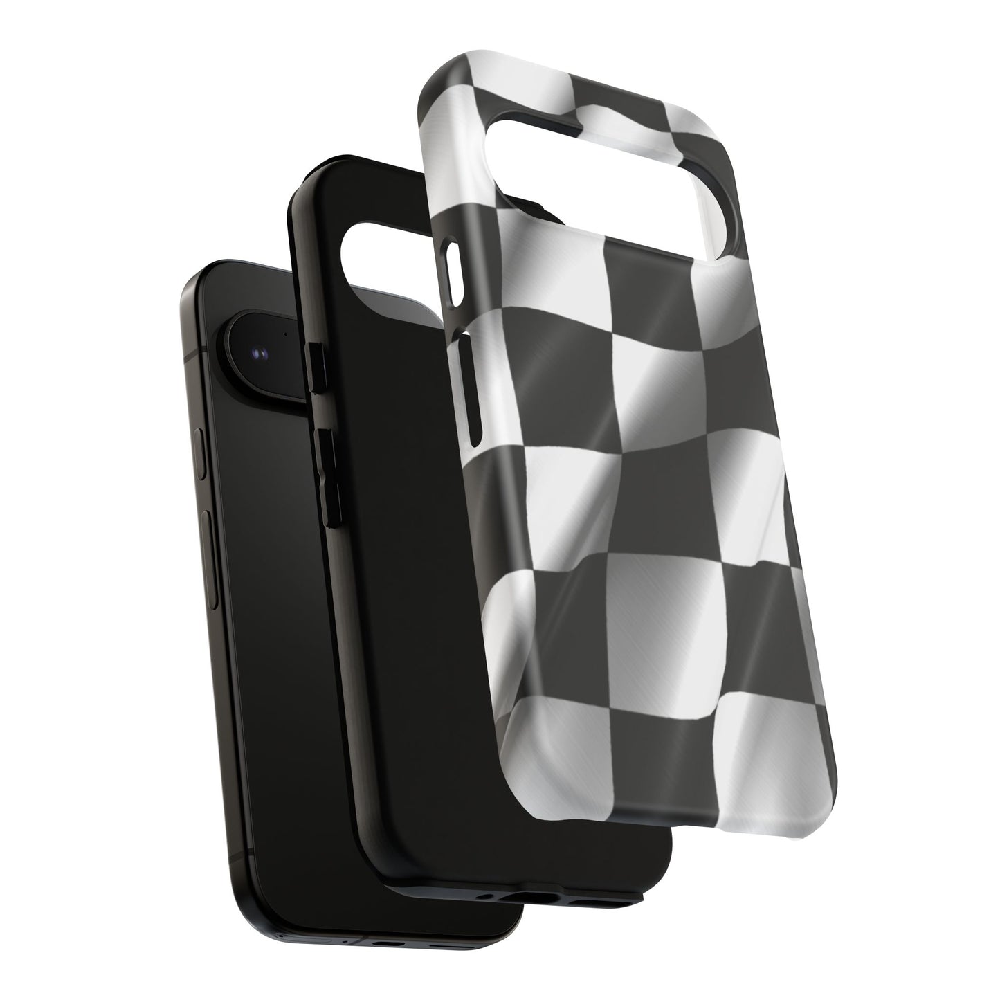 Racing Phone Case, Checkered Flag Design, Tough Case