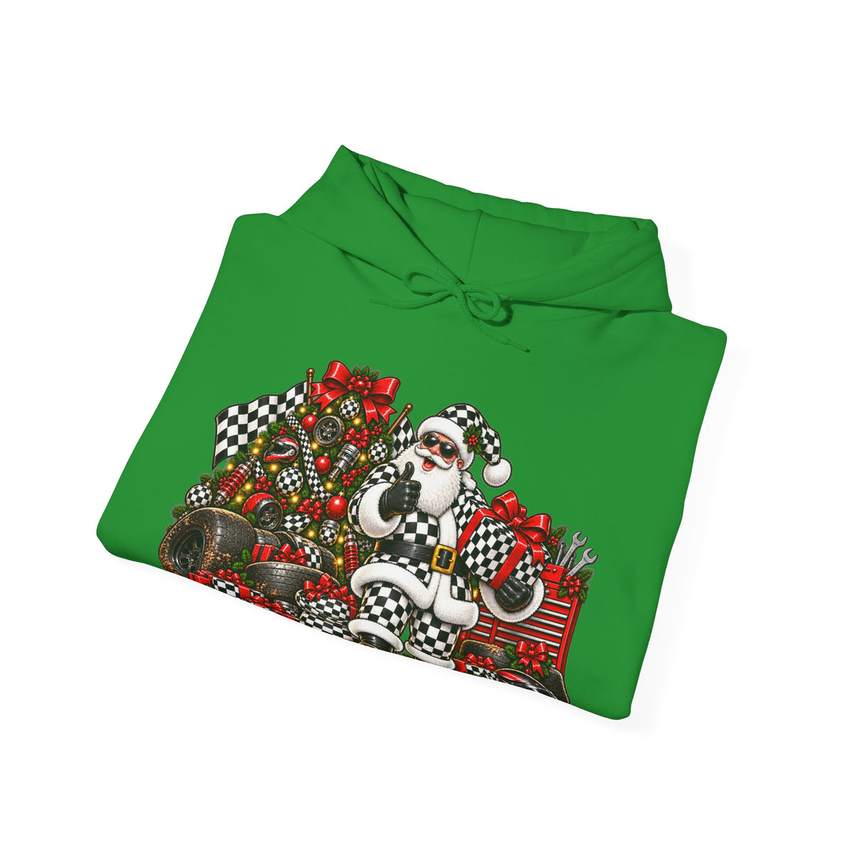 Santa Racemas Christmas Holiday Tree Hoodie