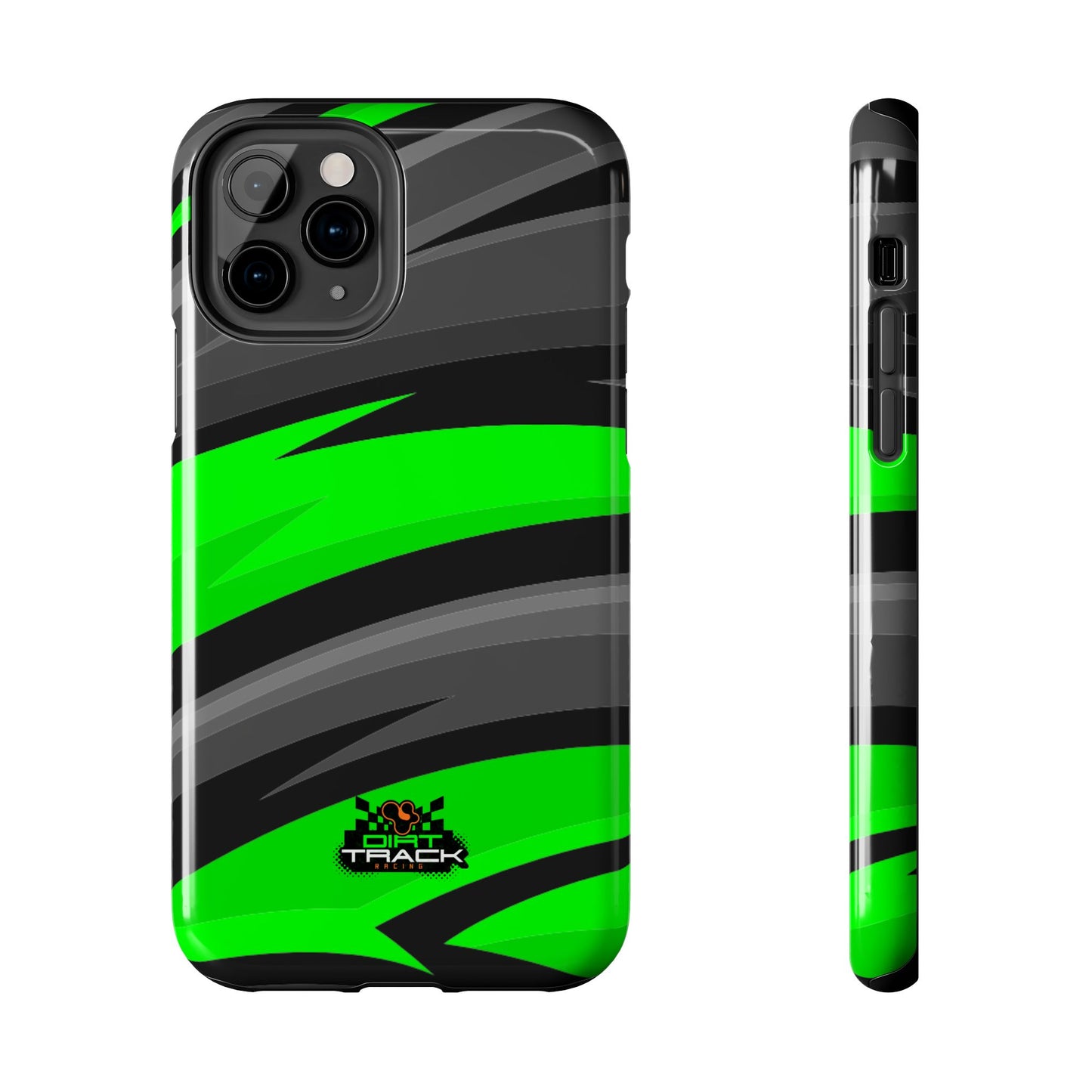 Racing Graphic Green/Black/Gray Tough Phone Cases