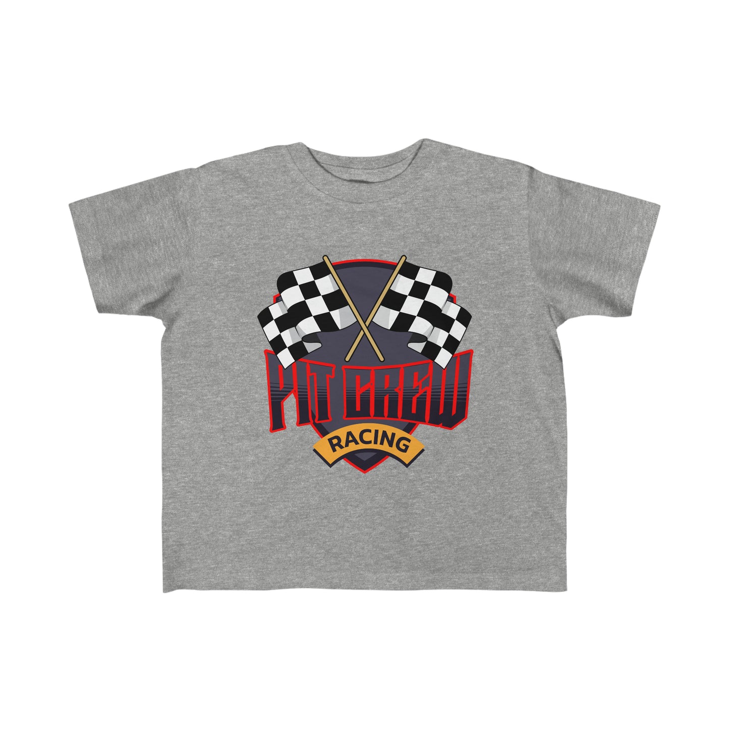 Pit Crew Checker Flag Toddler's Fine Jersey Tee