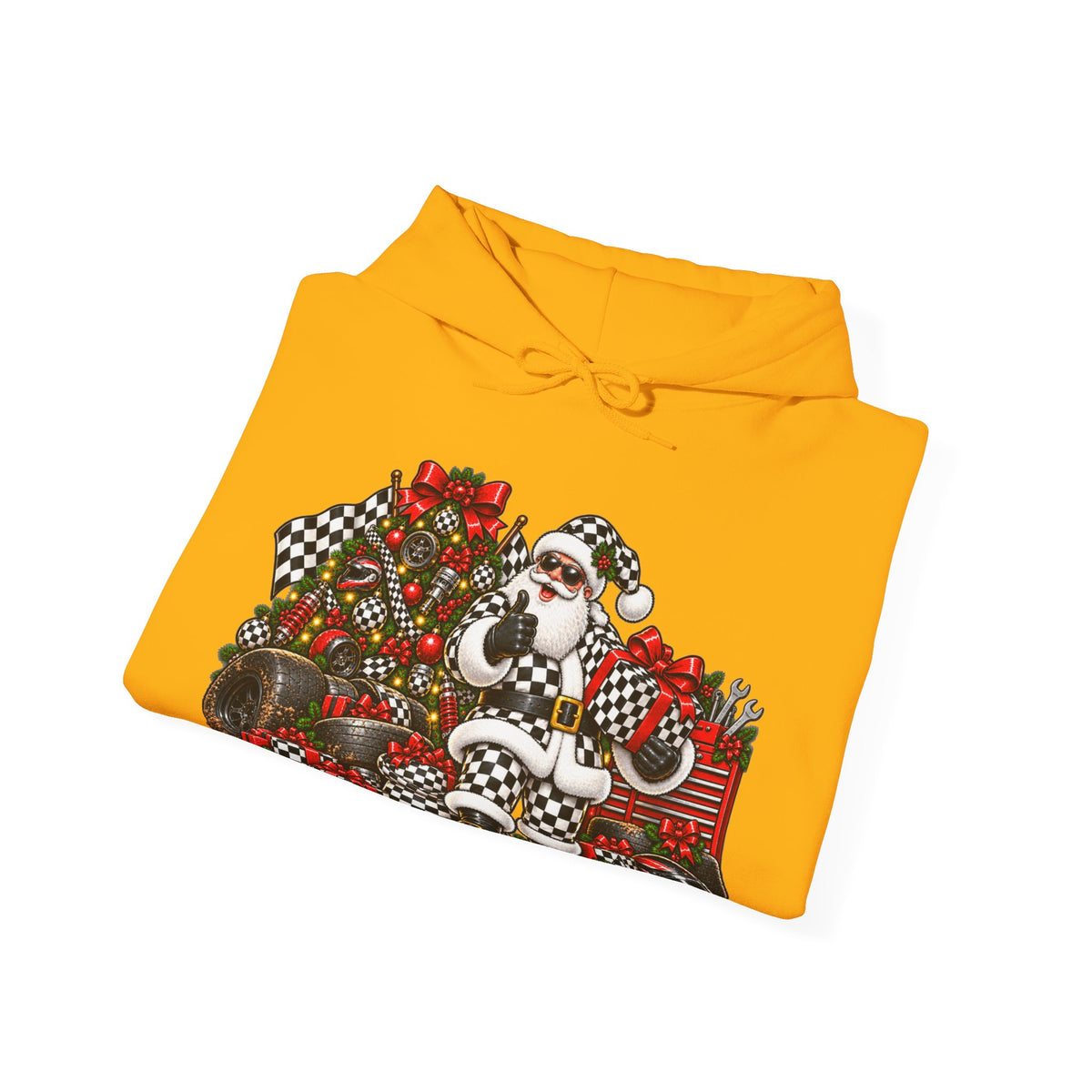 Santa Racemas Christmas Holiday Tree Hoodie