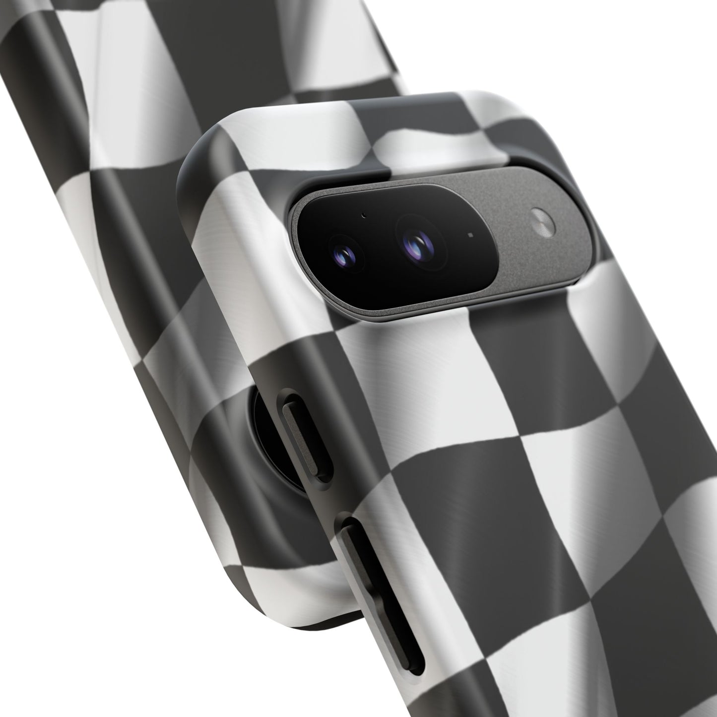 Racing Phone Case, Checkered Flag Design, Tough Case