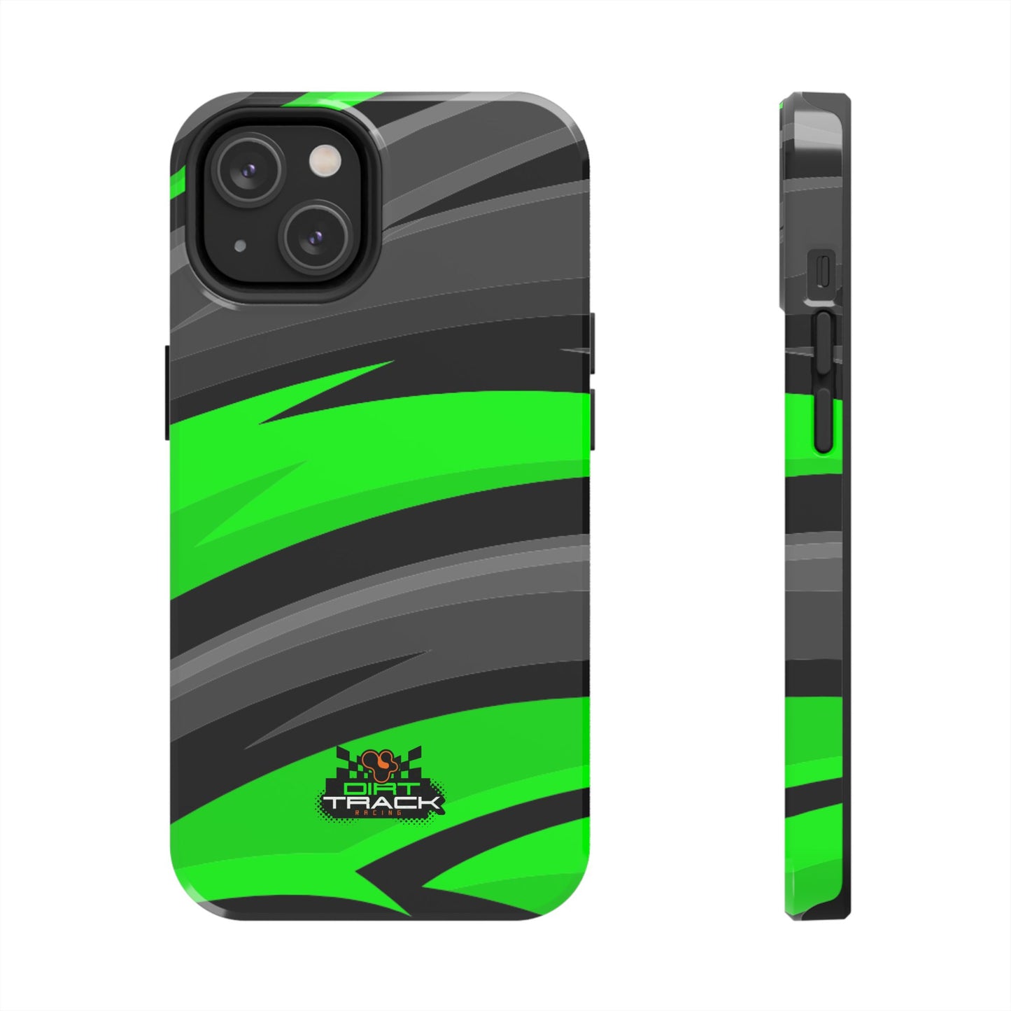Racing Graphic Green/Black/Gray Tough Phone Cases