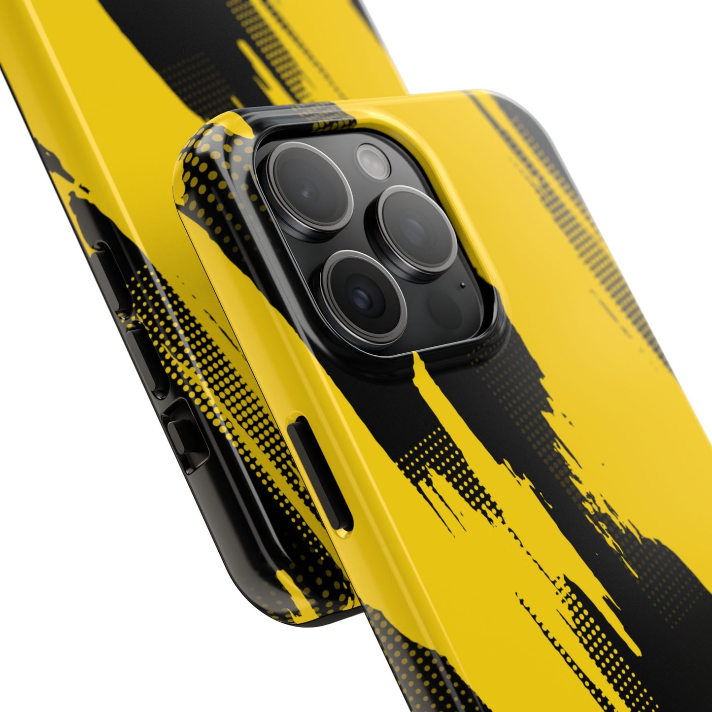 Racing Graphic Yellow Black Tough Phone Cases