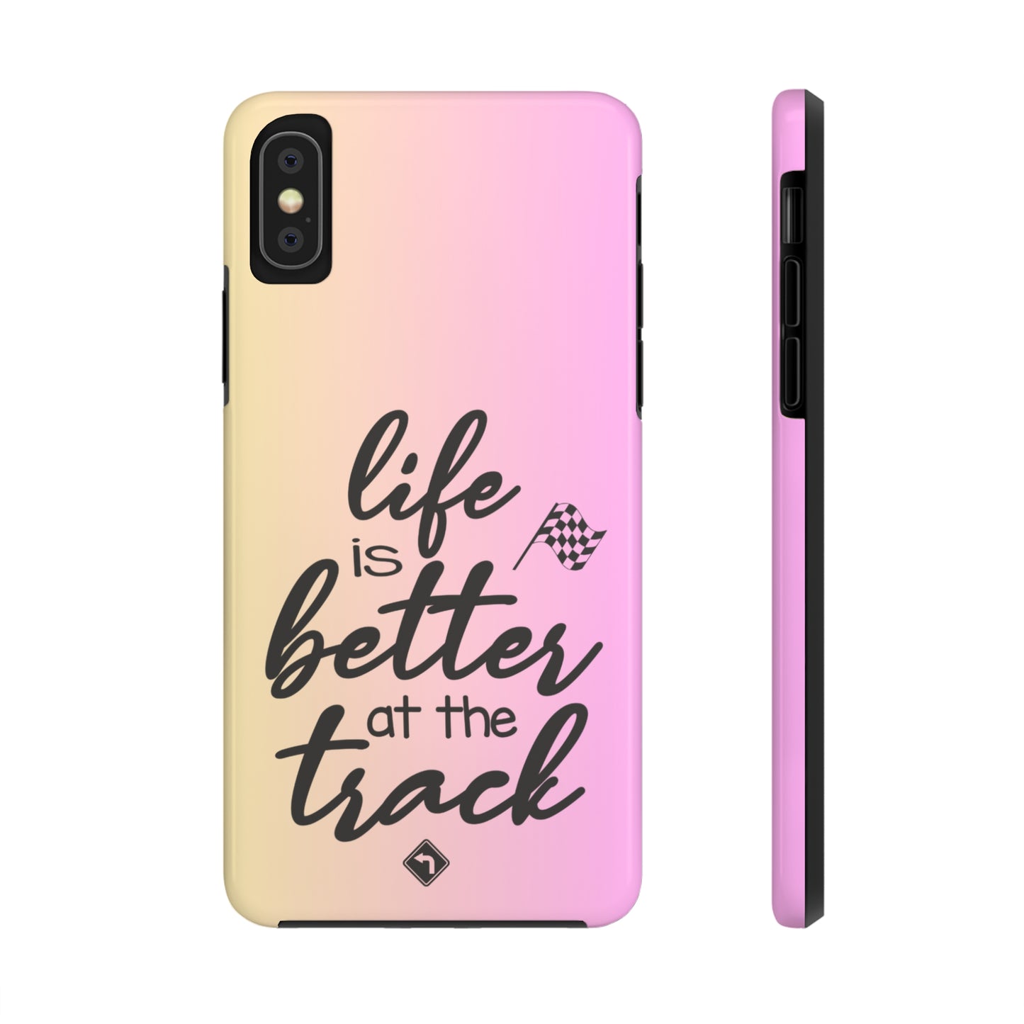 Life Is Better At The Racetrack Two-Tone Tough Phone Cases