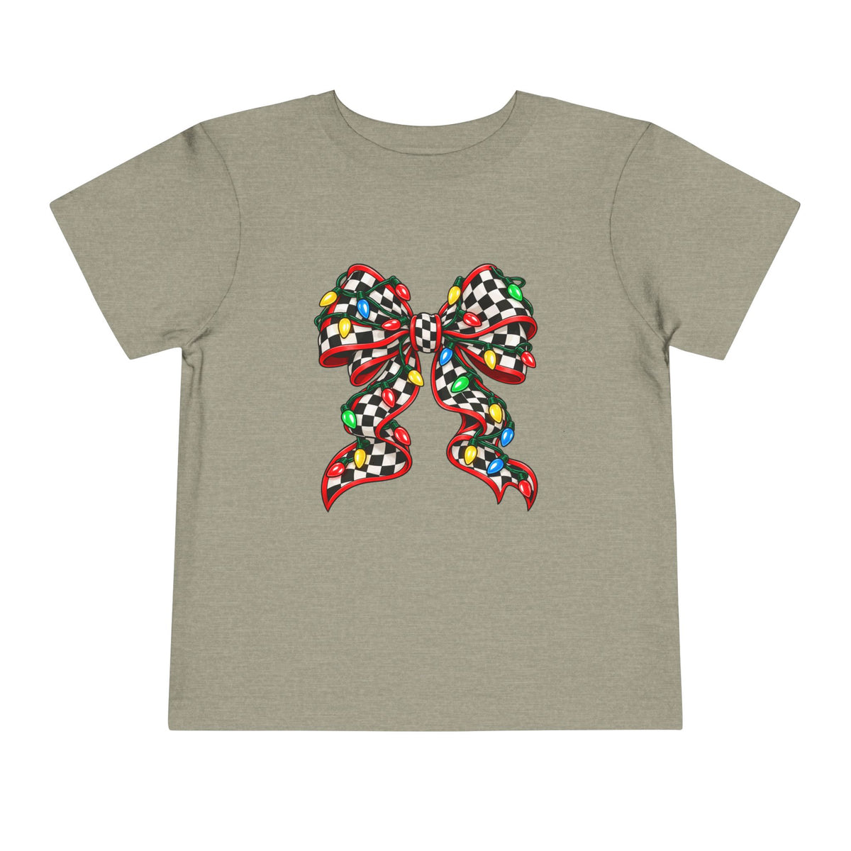 Festive Racing Christmas Bow Toddler Short Sleeve Tee