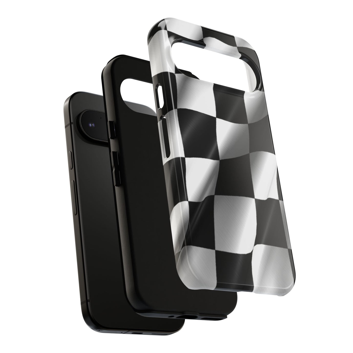 Racing Phone Case, Checkered Flag Design, Tough Case