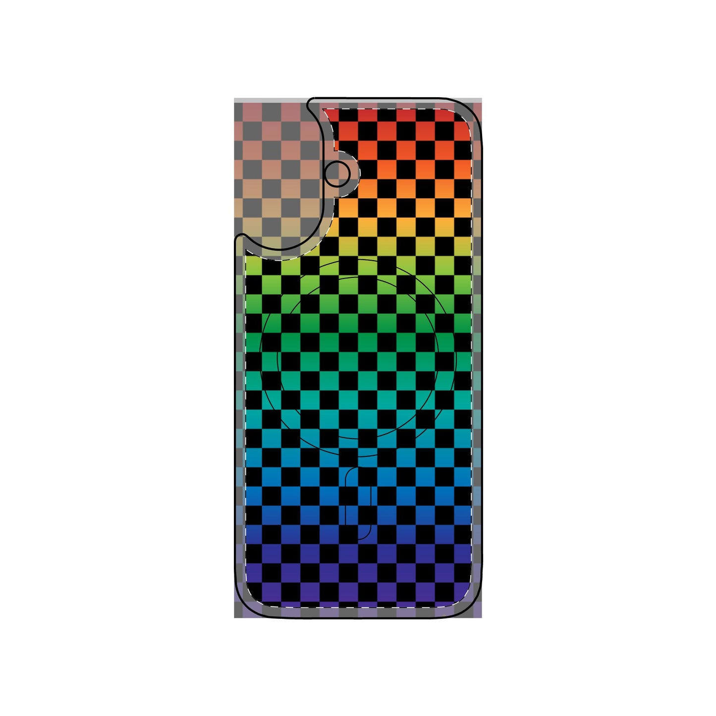 Rainbow Checkered Magnetic IPhone Case