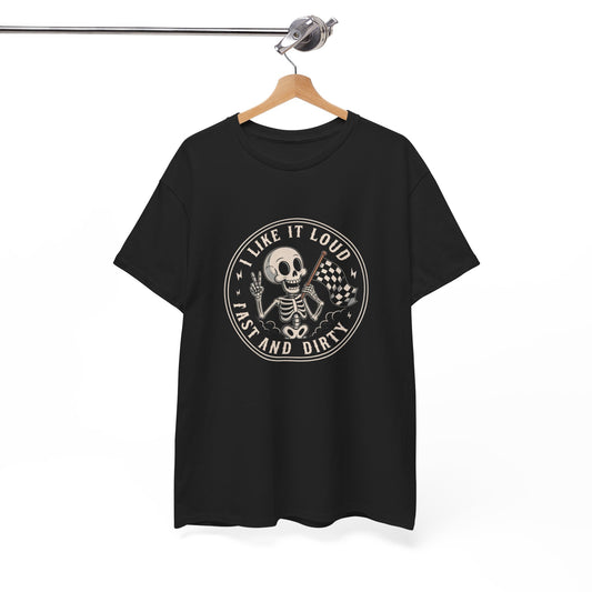 Loud and Proud Skeleton Tee - Dirt Track Racing T-Shirt