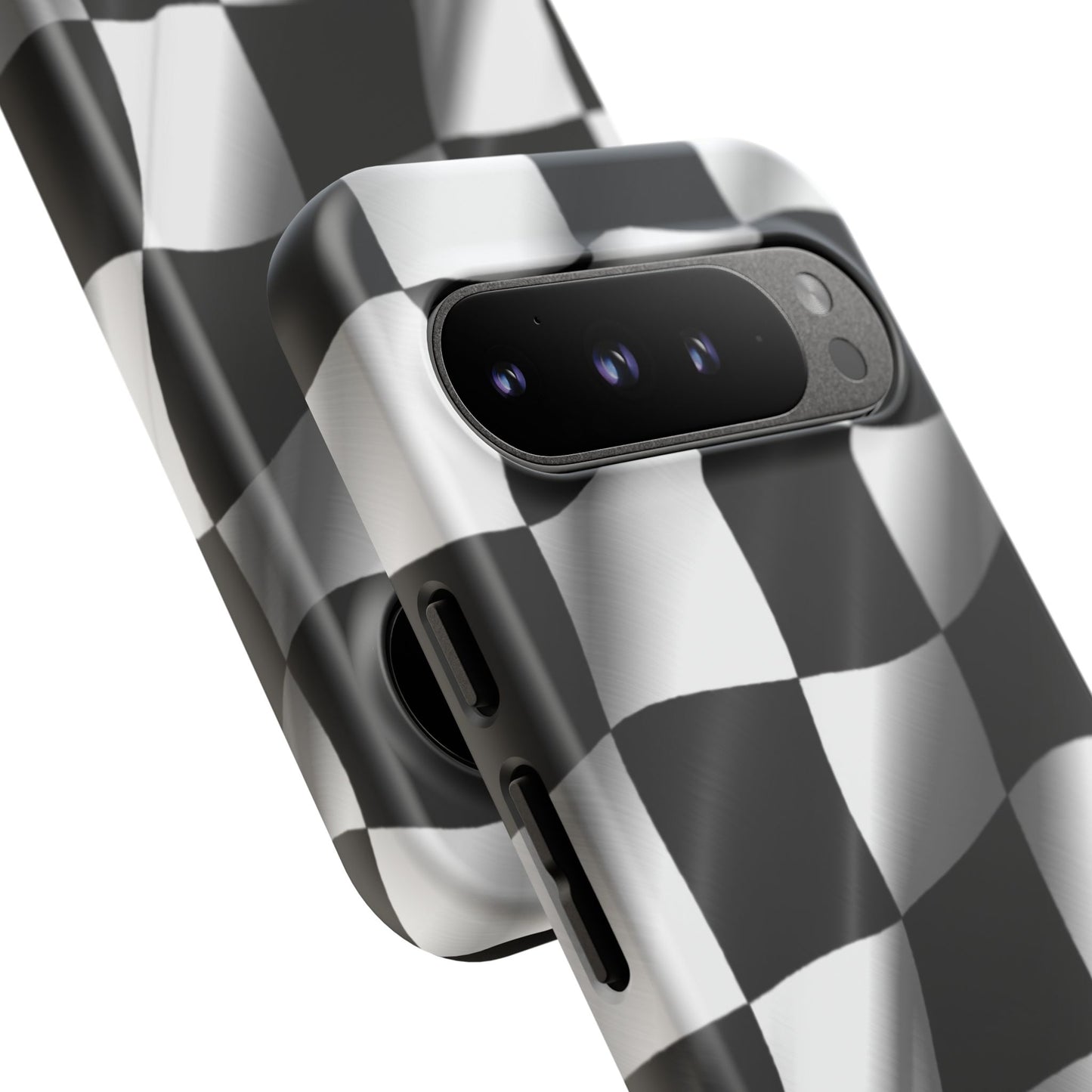 Racing Phone Case, Checkered Flag Design, Tough Case