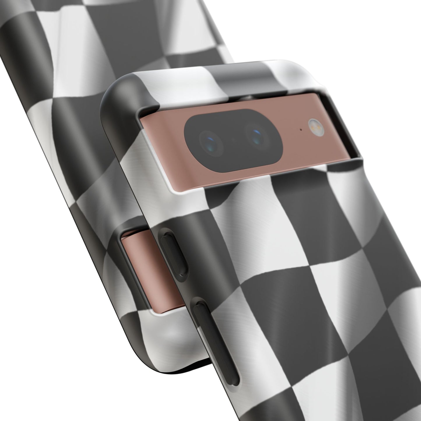 Racing Phone Case, Checkered Flag Design, Tough Case