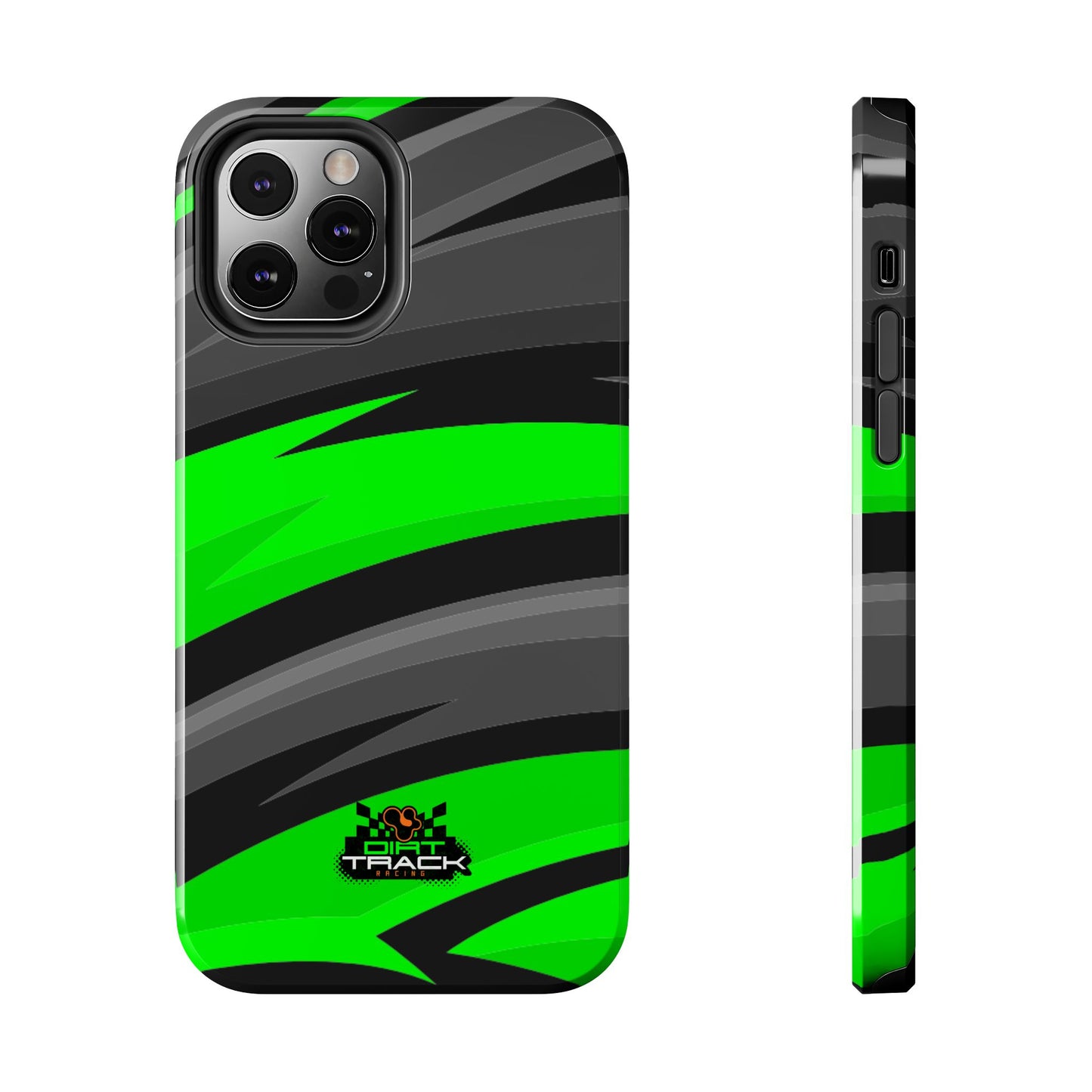 Racing Graphic Green/Black/Gray Tough Phone Cases