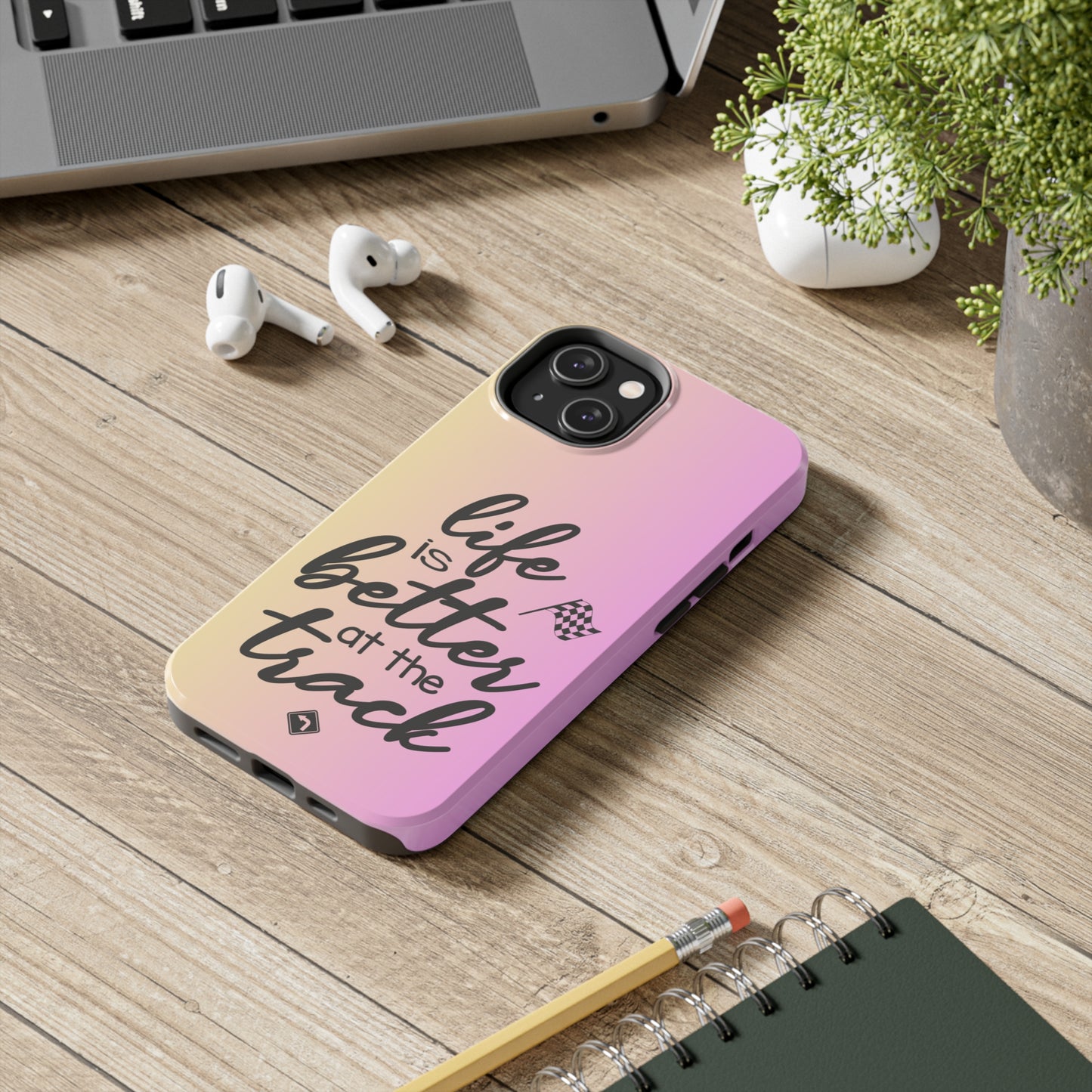 Life Is Better At The Racetrack Two-Tone Tough Phone Cases