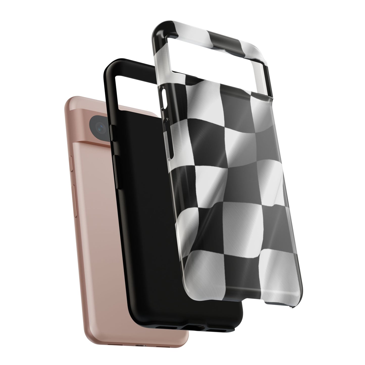 Racing Phone Case, Checkered Flag Design, Tough Case