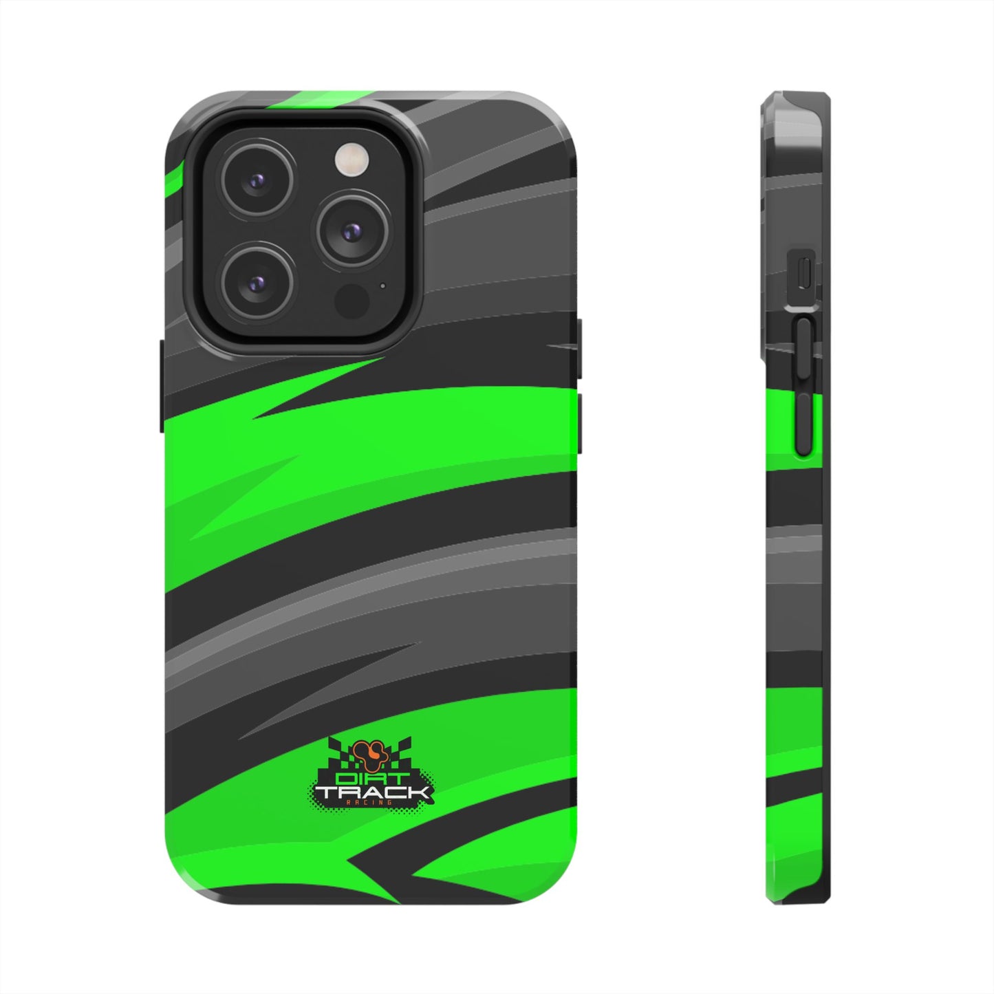 Racing Graphic Green/Black/Gray Tough Phone Cases