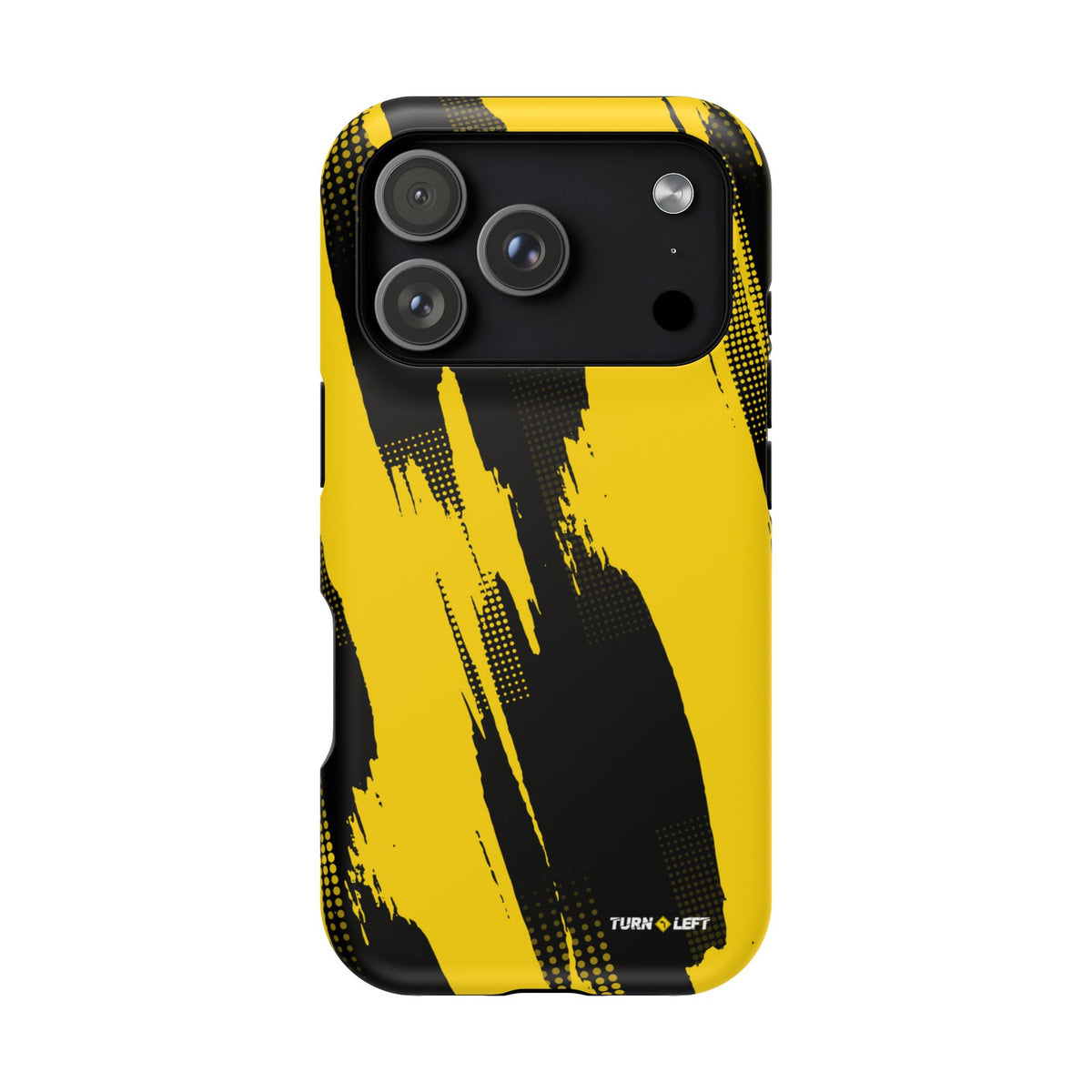 Yellow Black Abstract Brushstroke Magnetic Phone Case