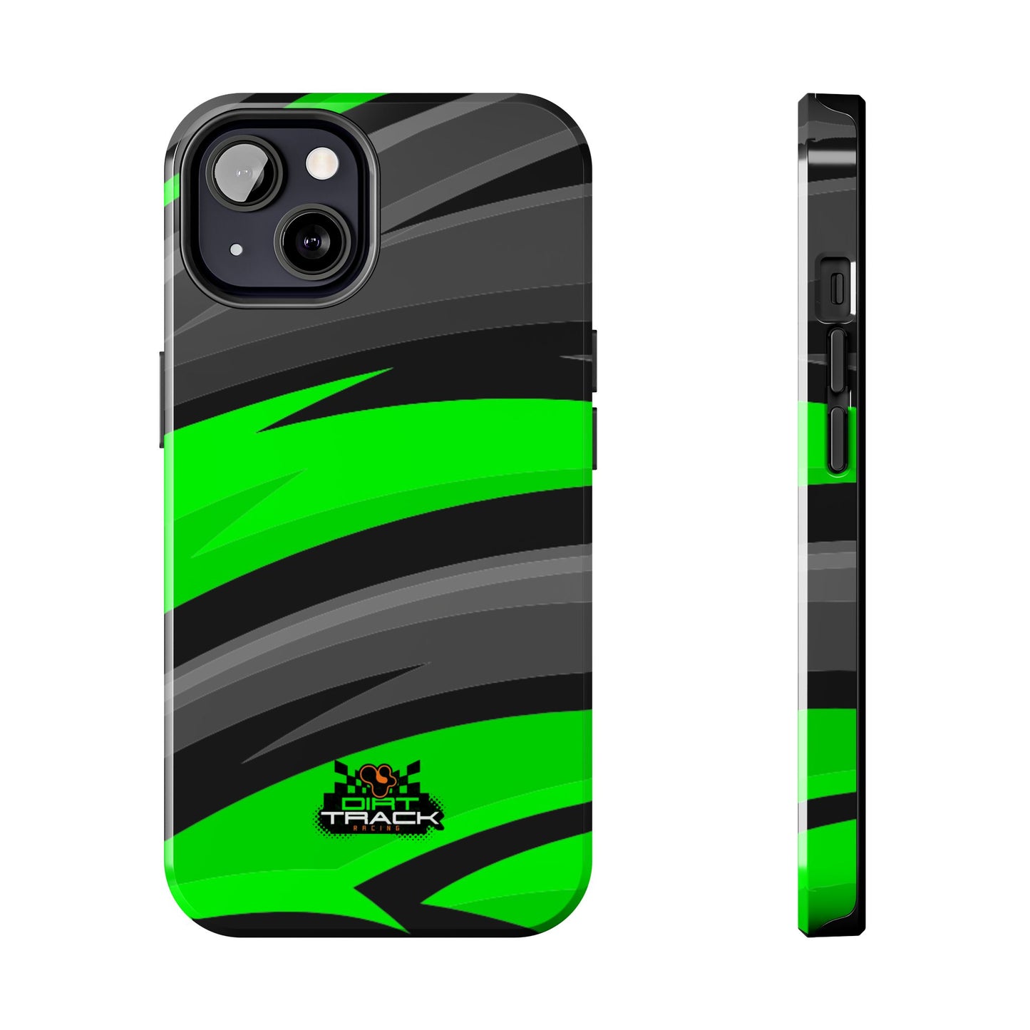 Racing Graphic Green/Black/Gray Tough Phone Cases