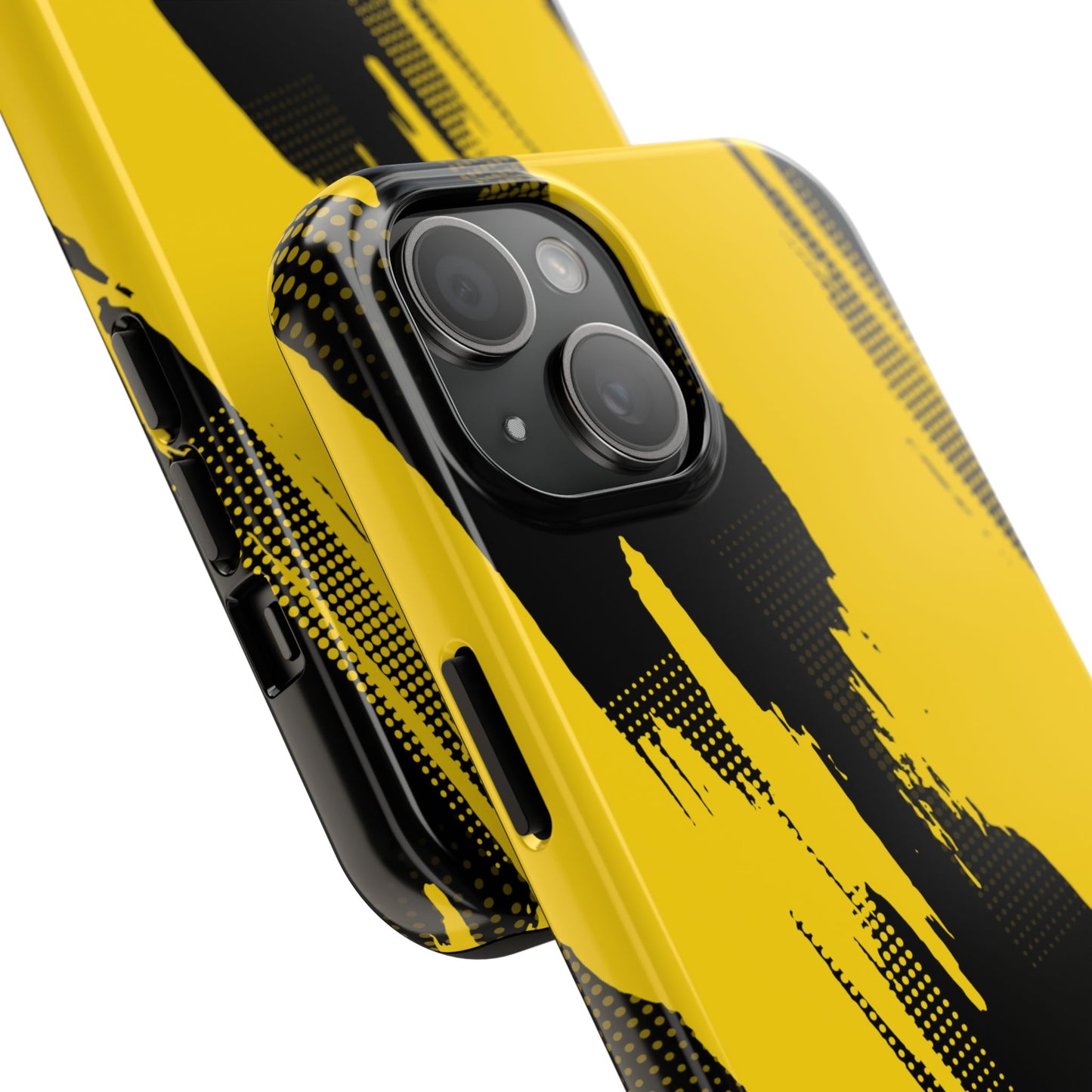 Racing Graphic Yellow Black Tough Phone Cases