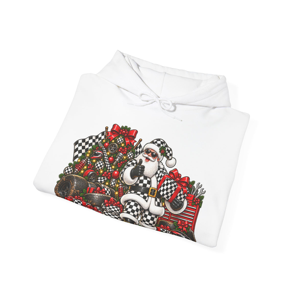 Santa Racemas Christmas Holiday Tree Hoodie