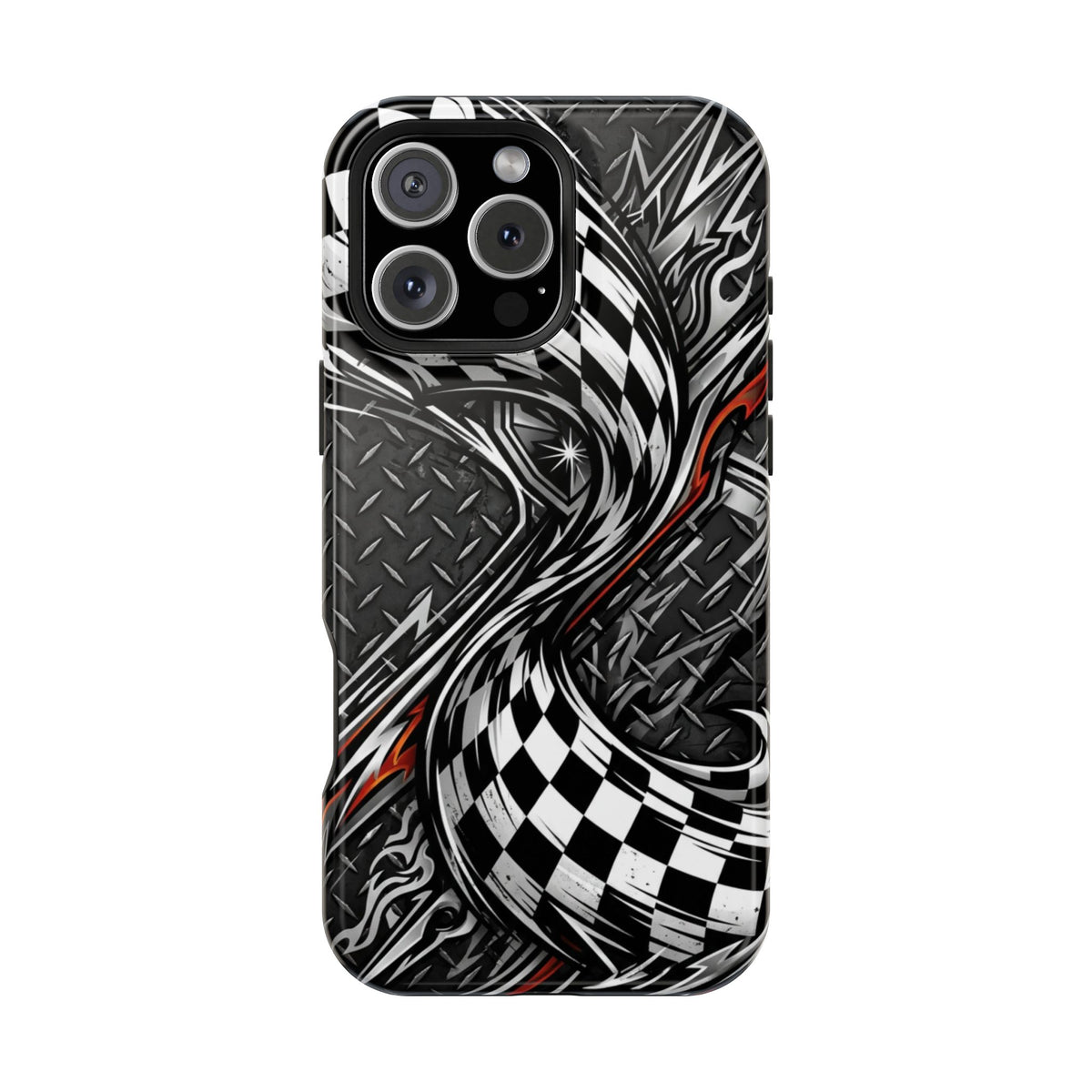 Racing Checkered Flag Magnetic Phone Case
