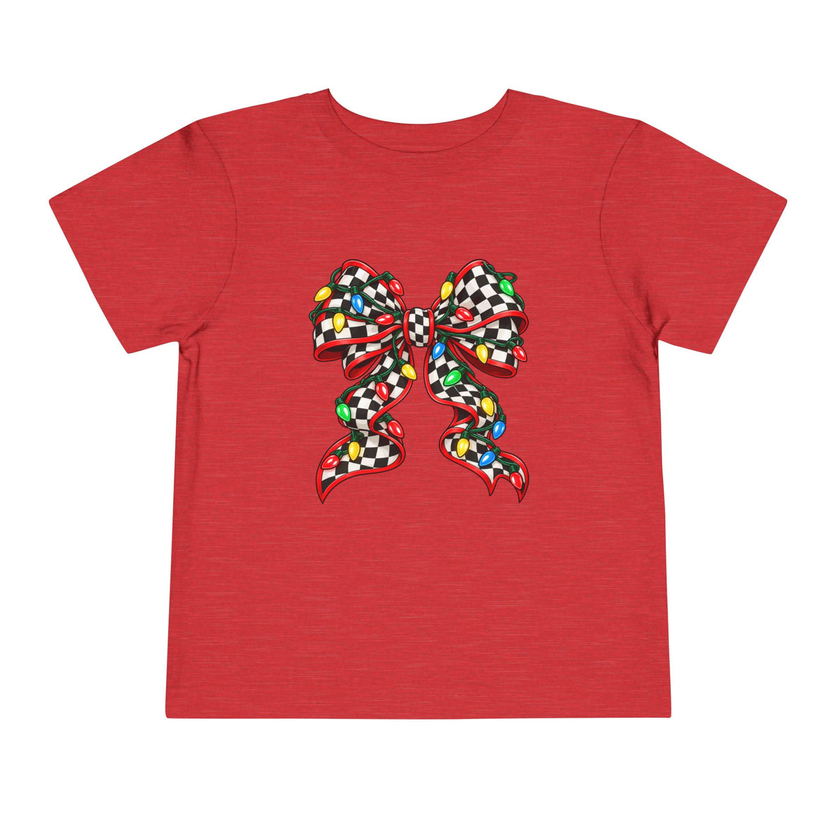 Festive Racing Christmas Bow Toddler Short Sleeve Tee
