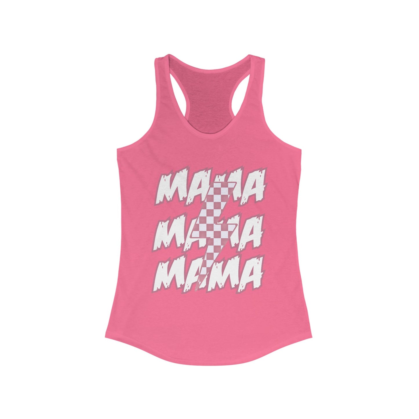 Mama Checker Lightning Bolt Racerback Tank Top