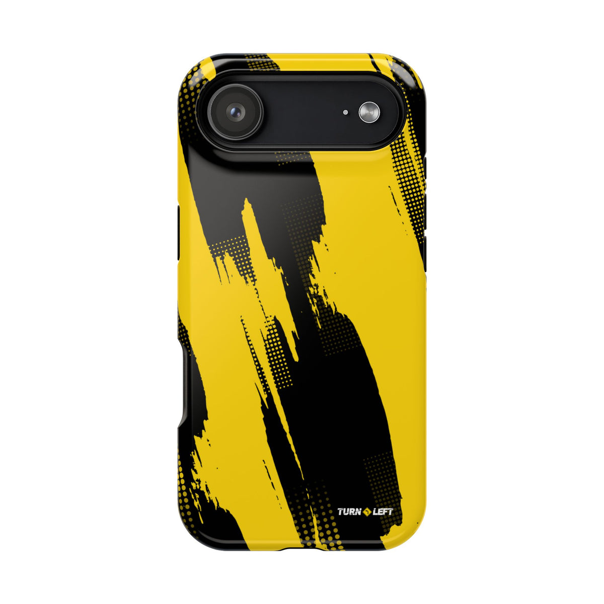 Yellow Black Abstract Brushstroke Magnetic Phone Case