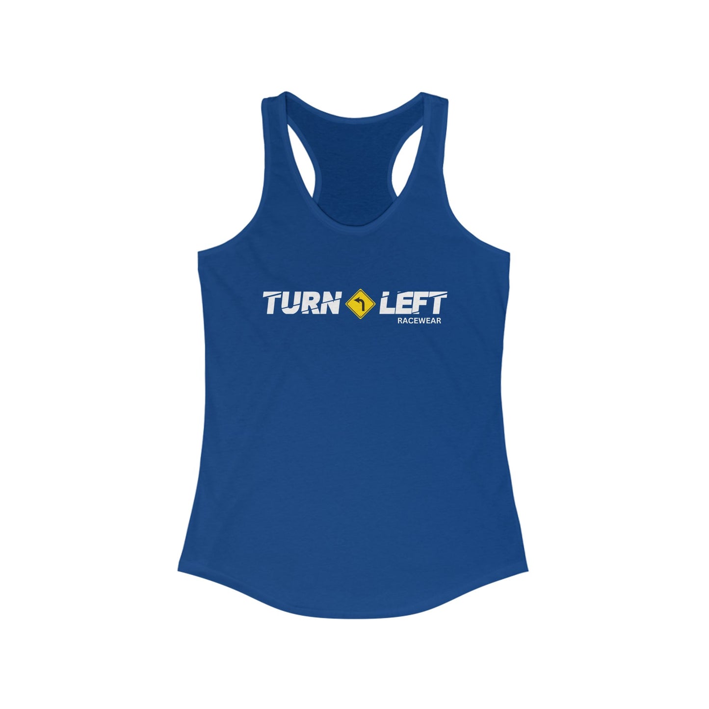 Turn Left Racewear Logo Racerback Tank Tops