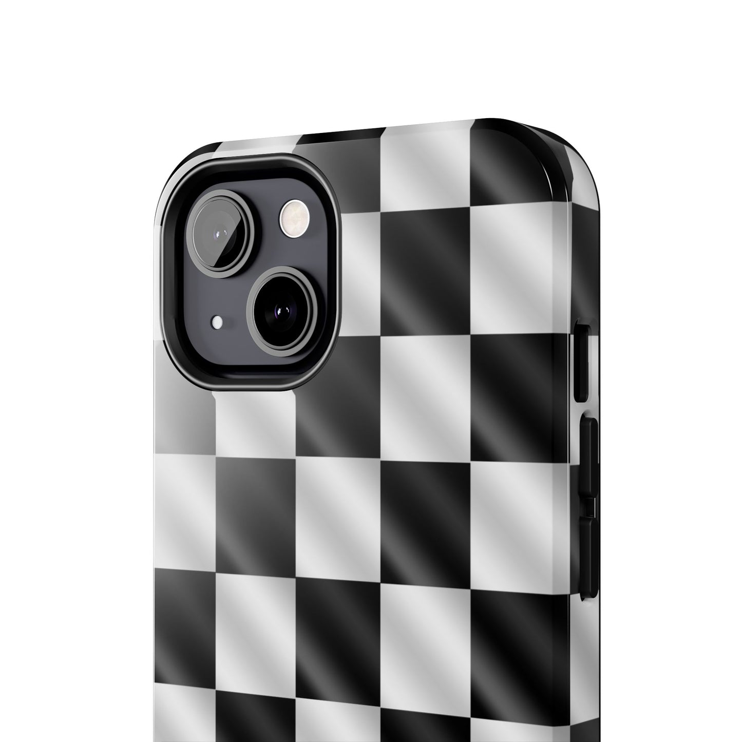 3D Effect Checkered Flag Tough Phone Cases