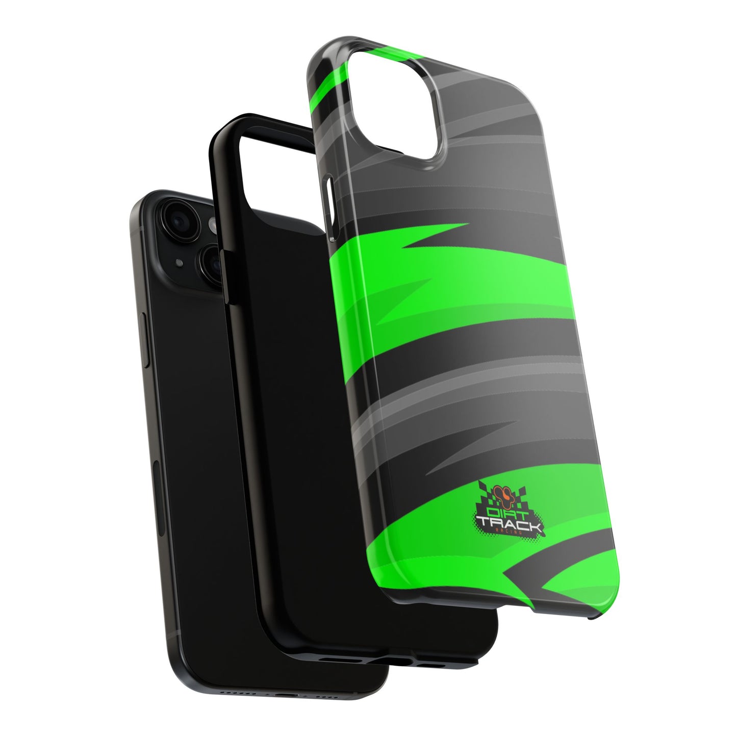 Racing Graphic Green/Black/Gray Tough Phone Cases
